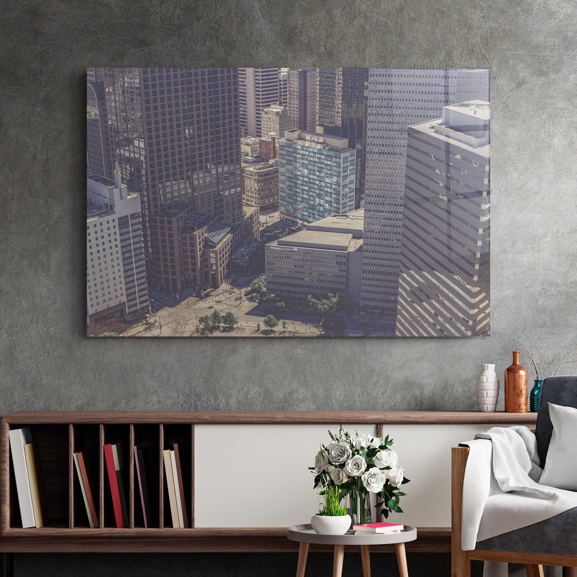 Üvegkép Cream Light Building mockup 2