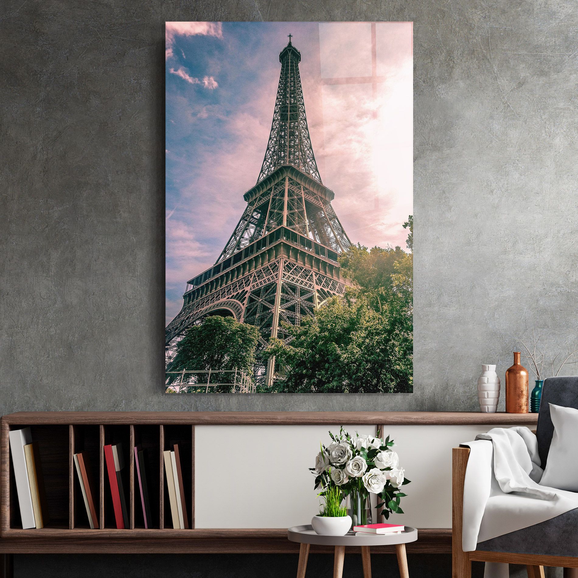 Eiffel Under Pink Sky mockup 2