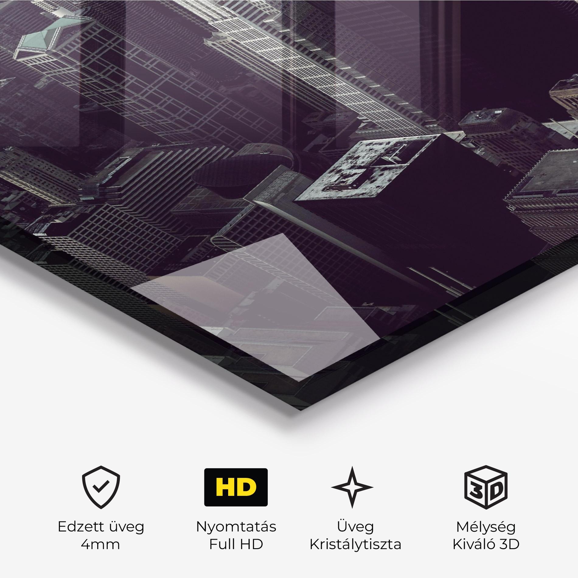 Üvegkép Black Cream Building mockup 3