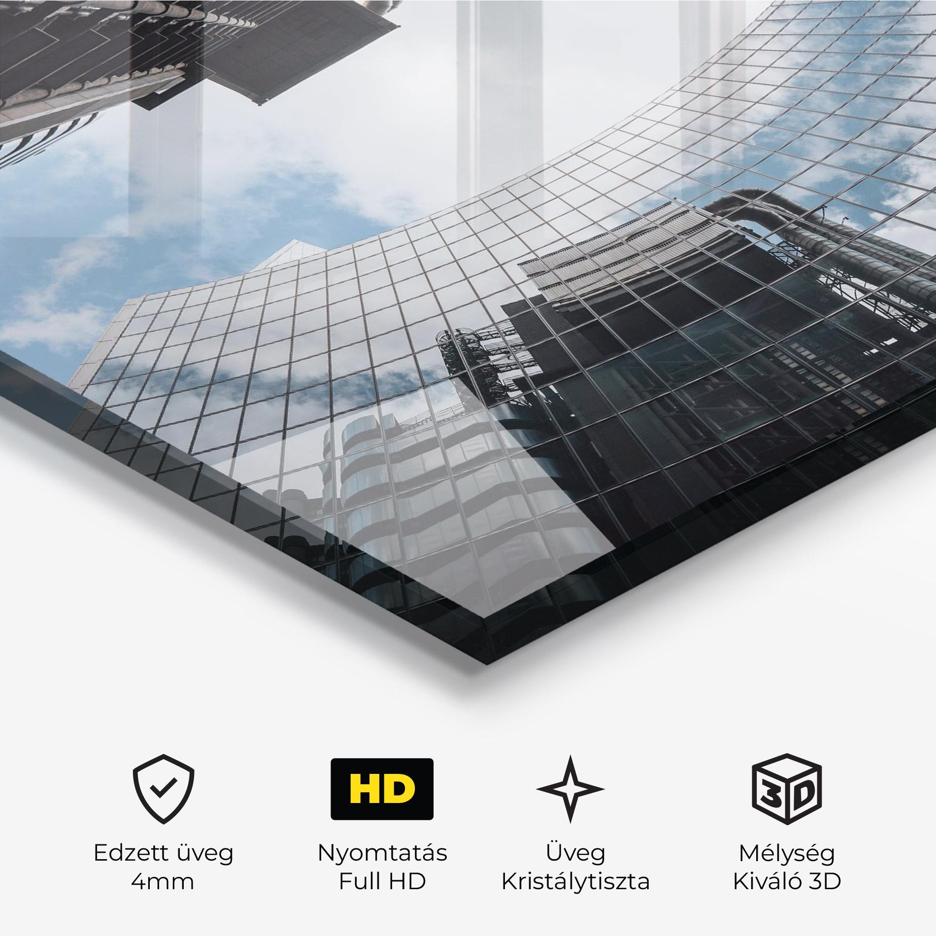 Üvegkép Cloud Big Building mockup 3