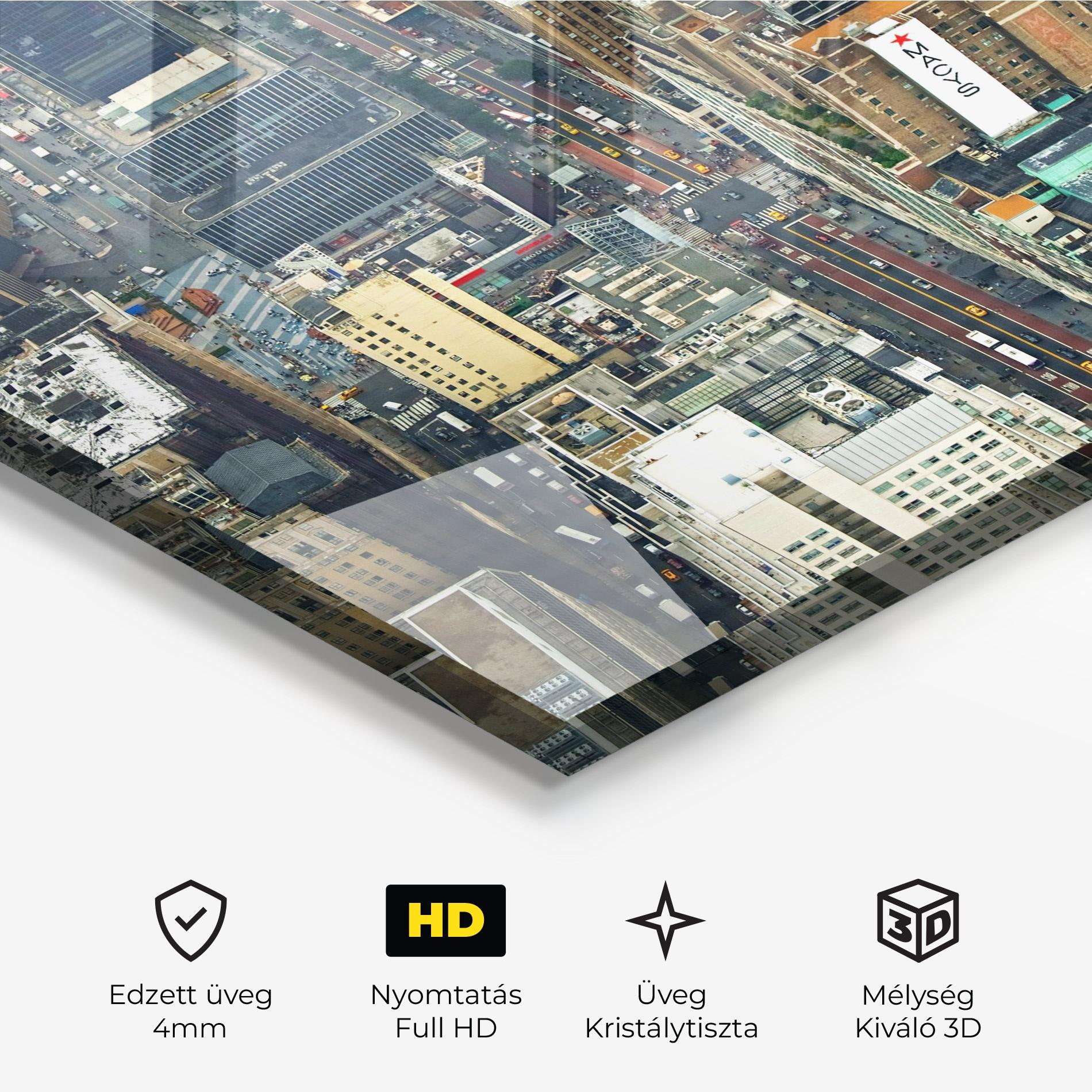 Üvegkép Cream Tall Building mockup 3