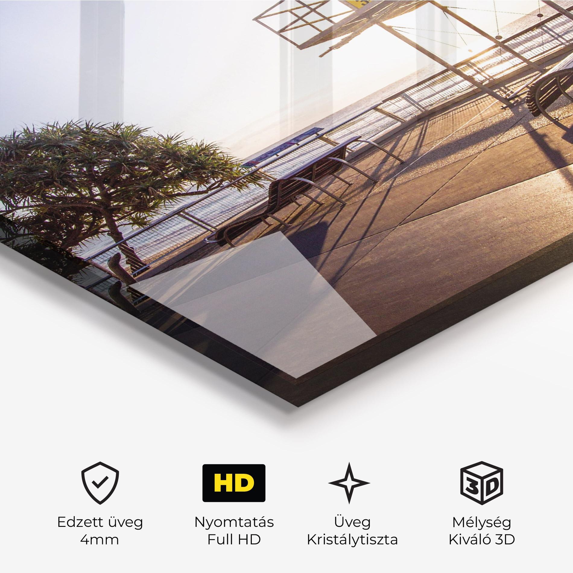 Üvegkép Sunny Building Day mockup 3
