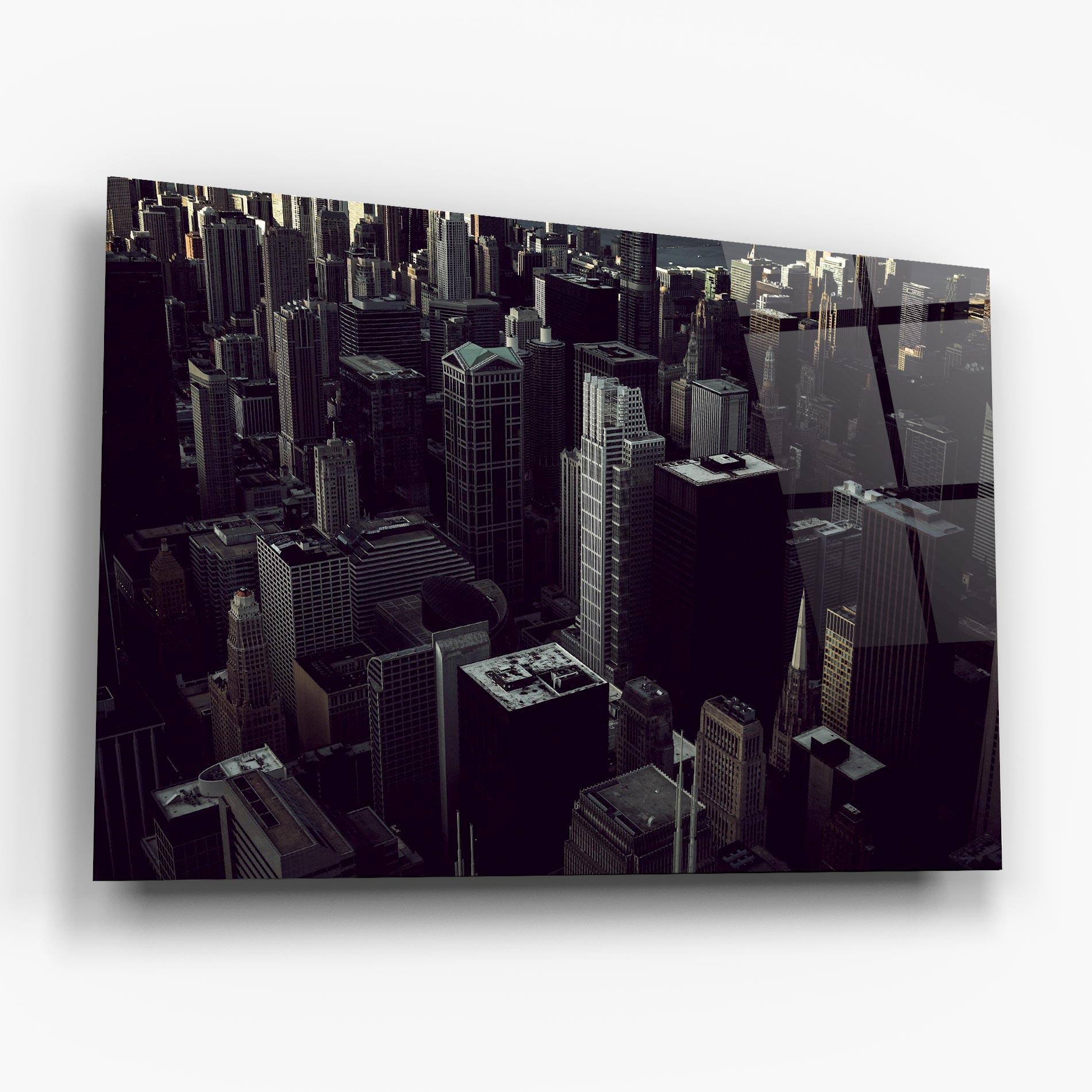 Üvegkép Black Cream Building mockup 6