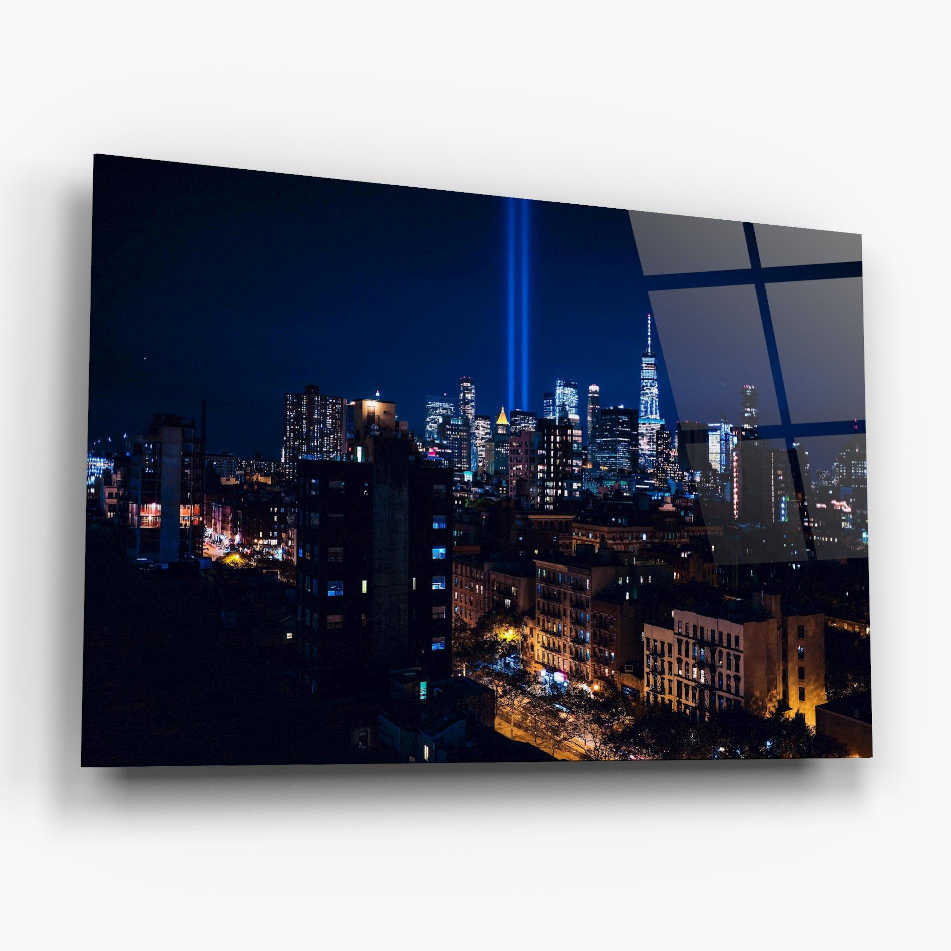 Üvegkép Blue Light City mockup 6