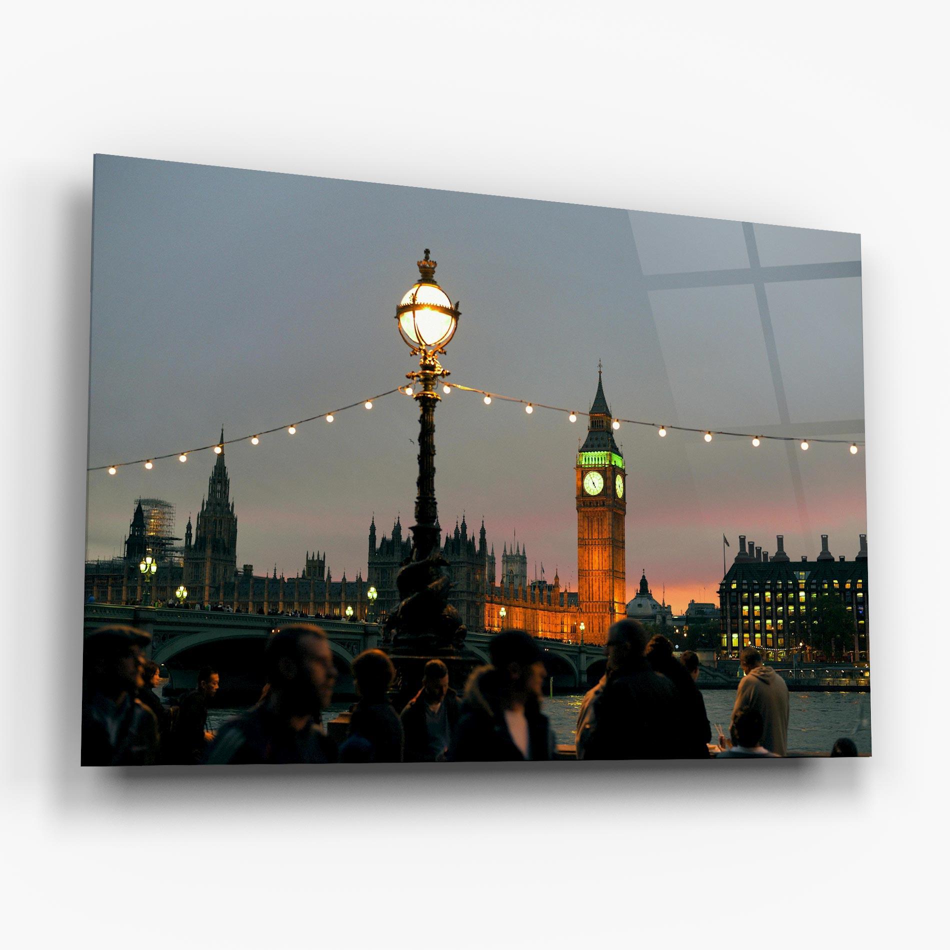 Üvegkép Clock Lights mockup 6