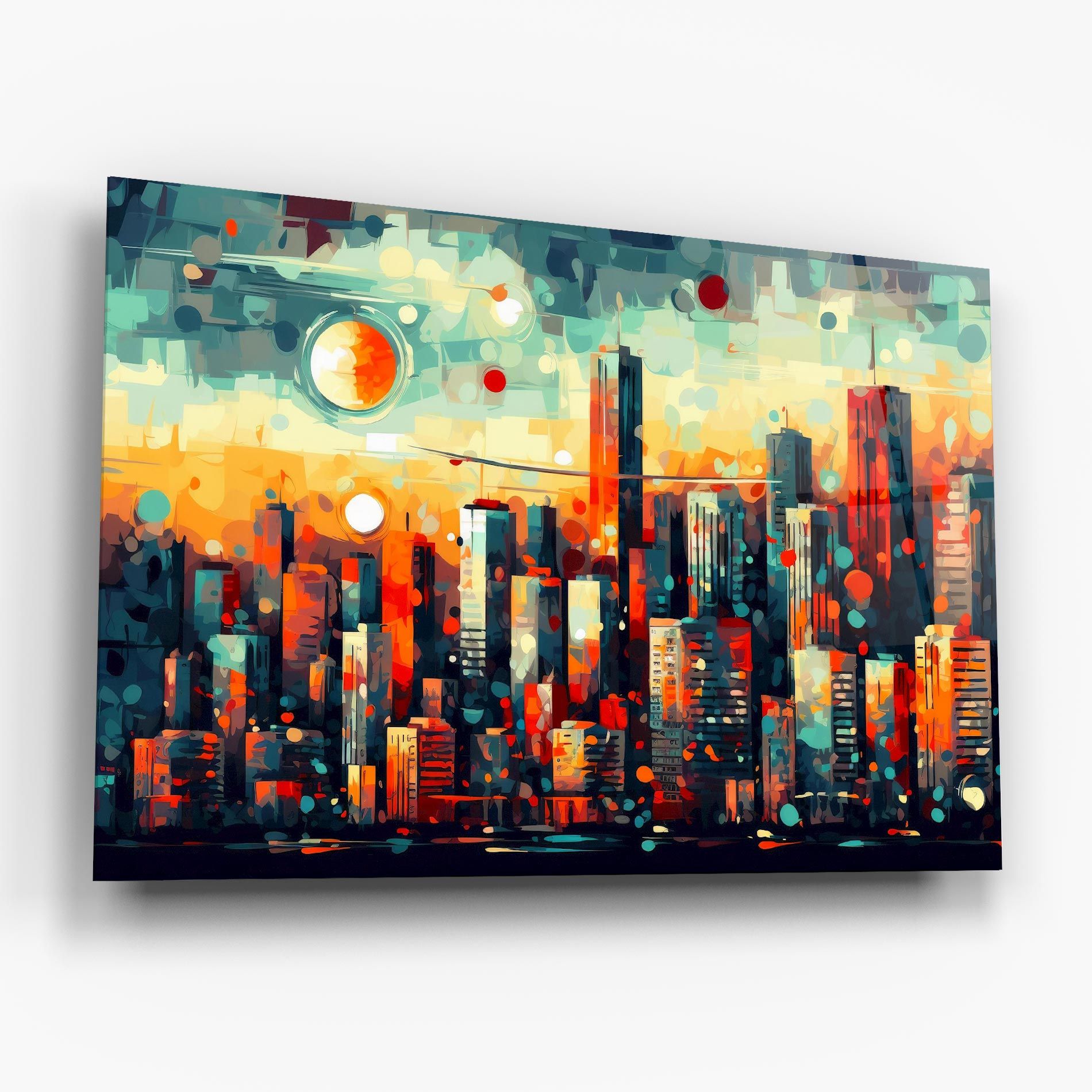Colorful City Painting mockup 6