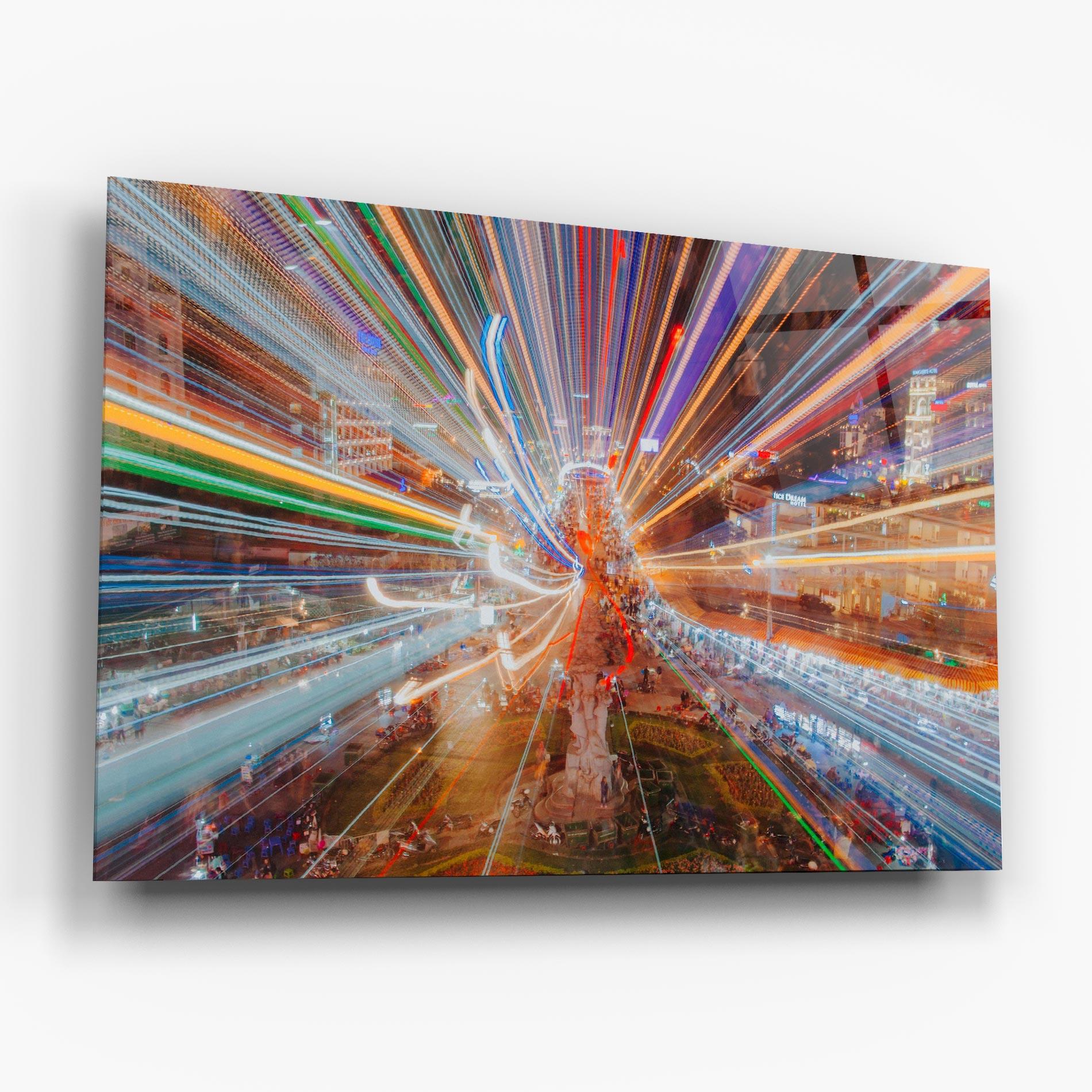 Üvegkép Colorful Light City mockup 6