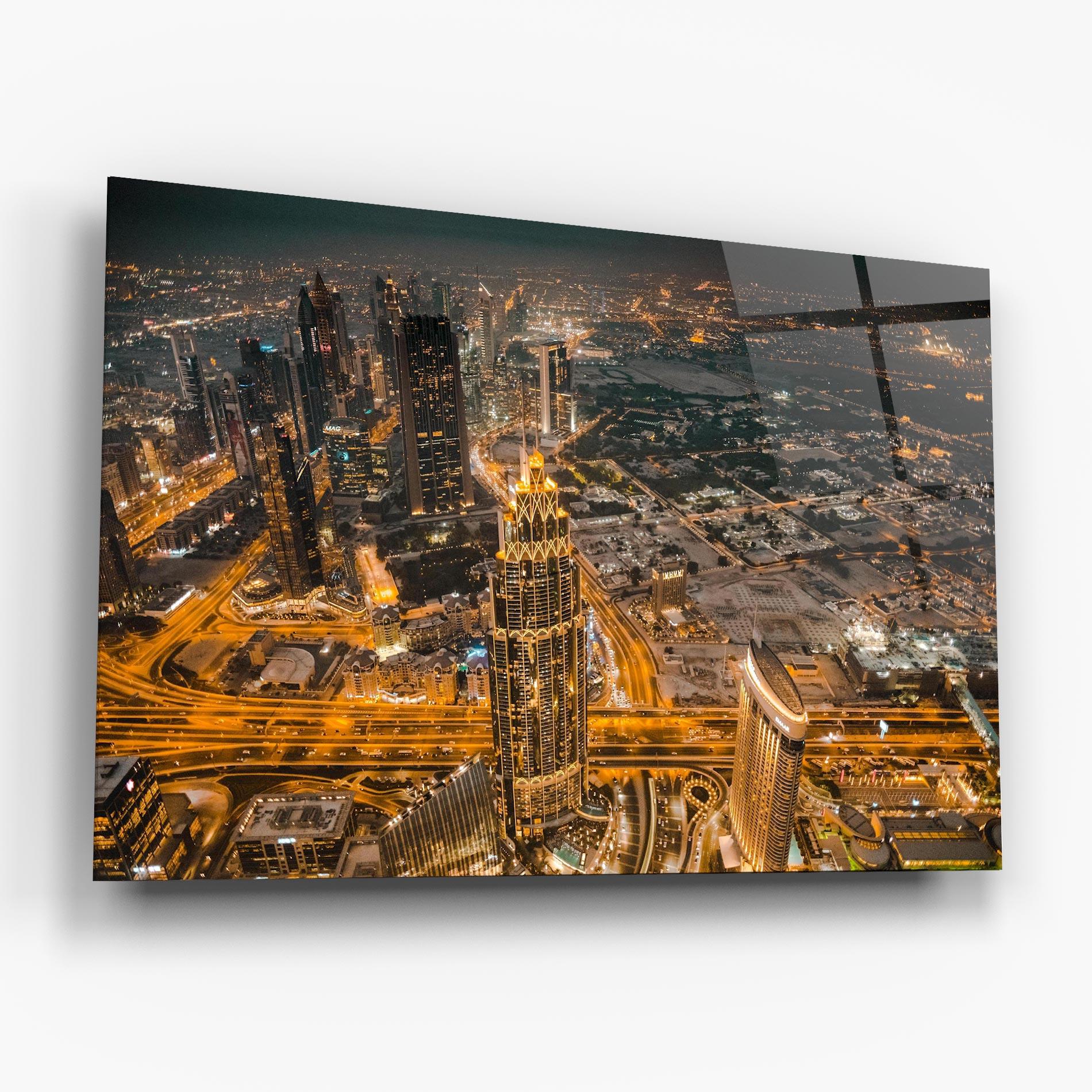 Üvegkép Dubai Lights mockup 6
