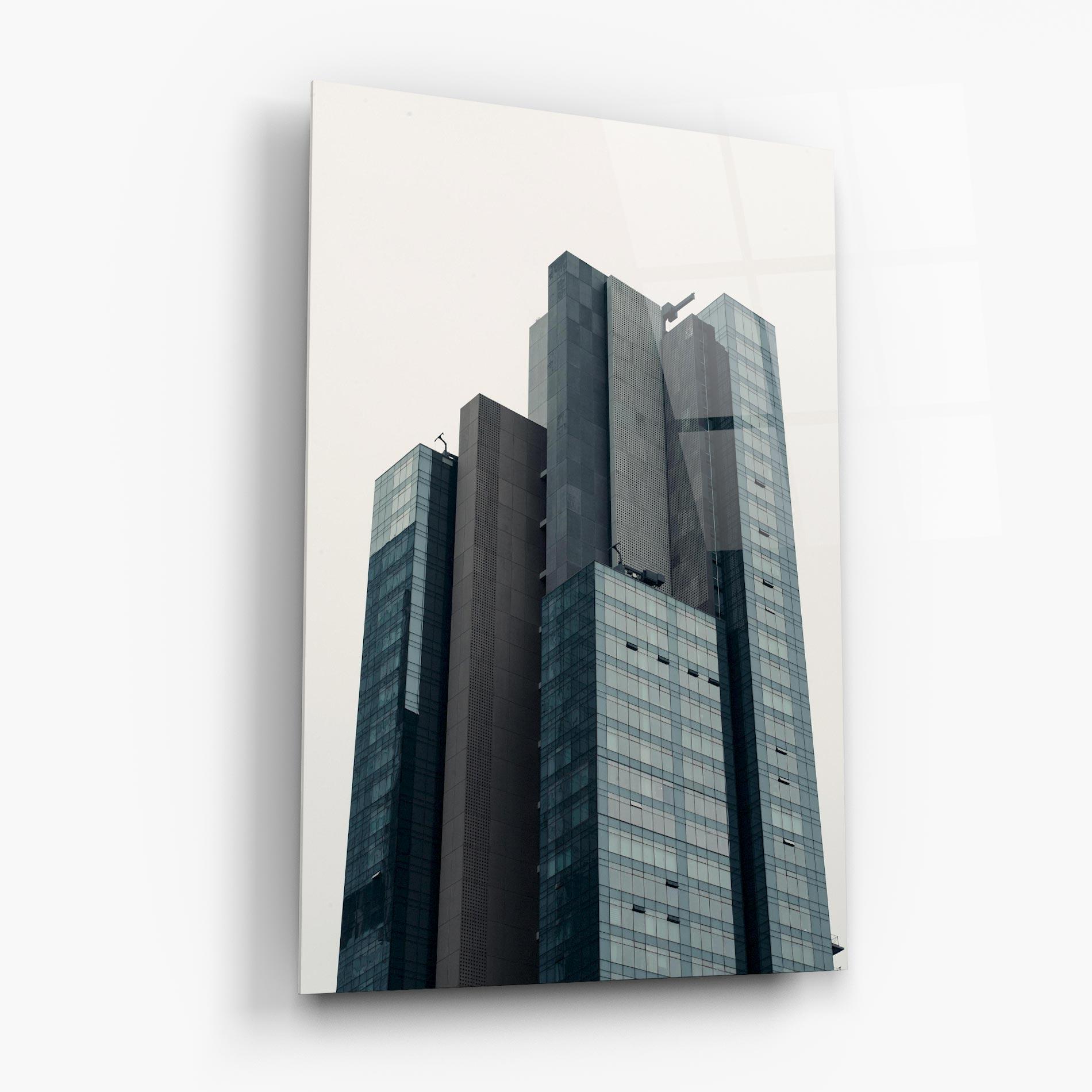 Üvegkép Blue High Building mockup 6