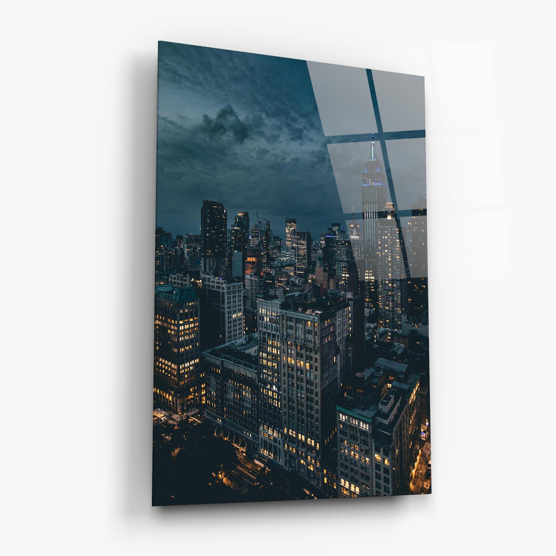 Üvegkép City Night mockup 6