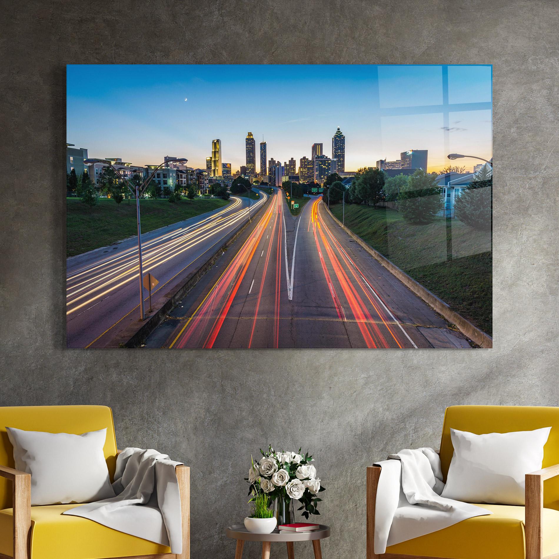 Üvegkép Car Lights City mockup 4