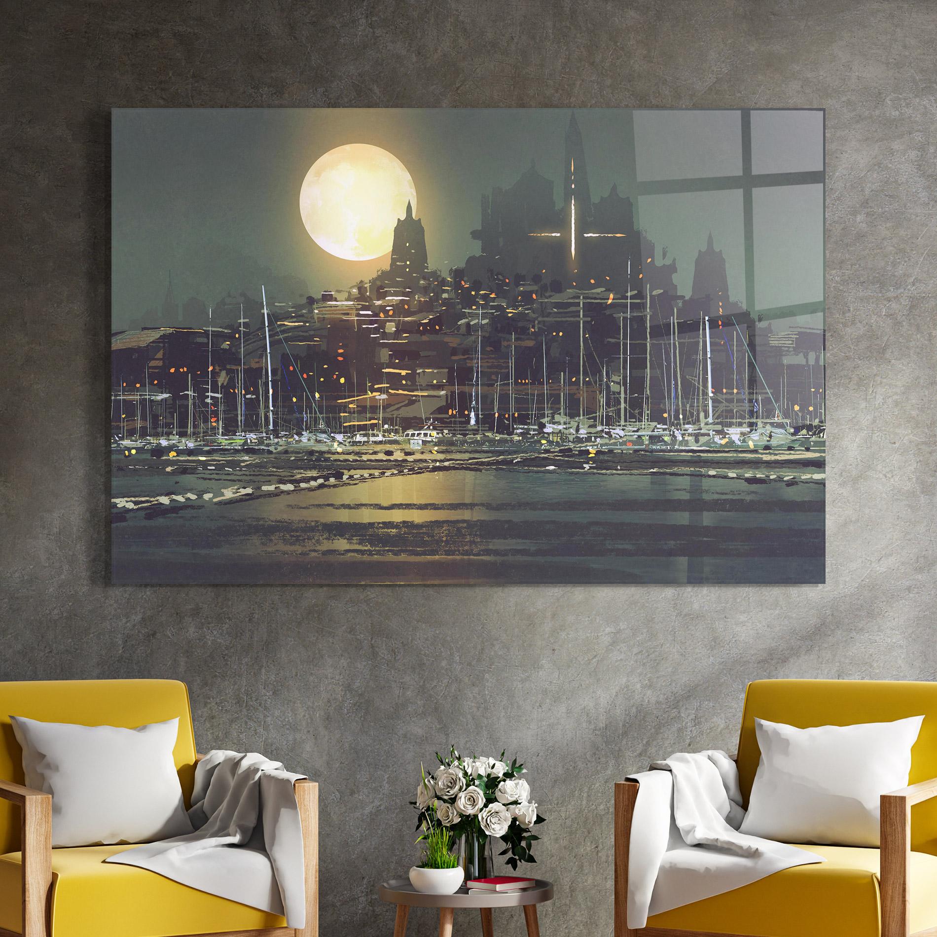 Üvegkép City Port mockup 4