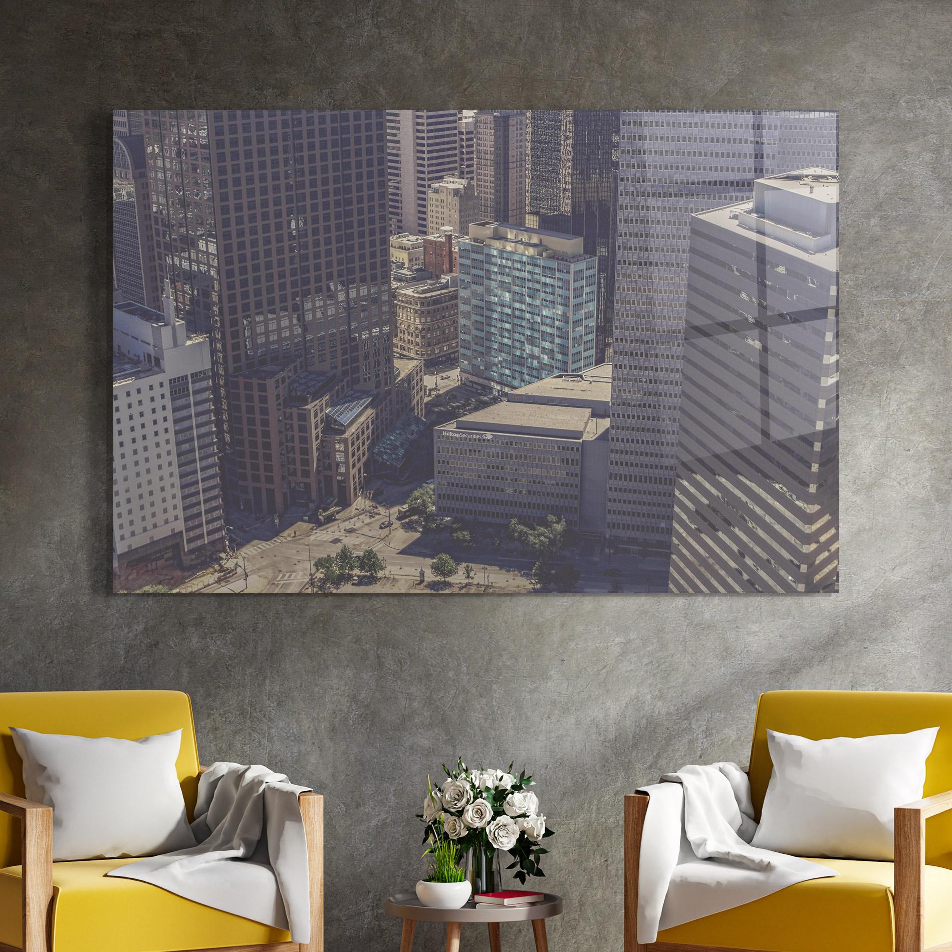 Üvegkép Cream Light Building mockup 4