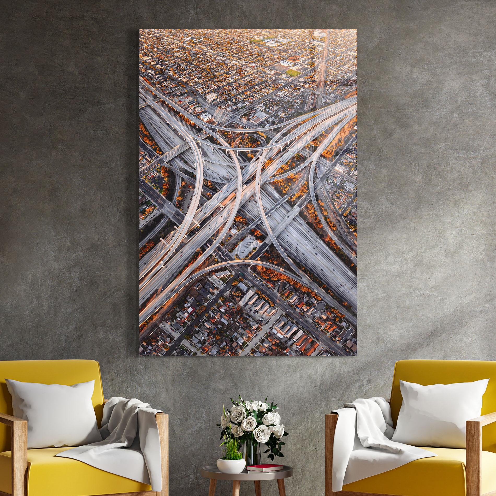 Üvegkép Big Road City mockup 4