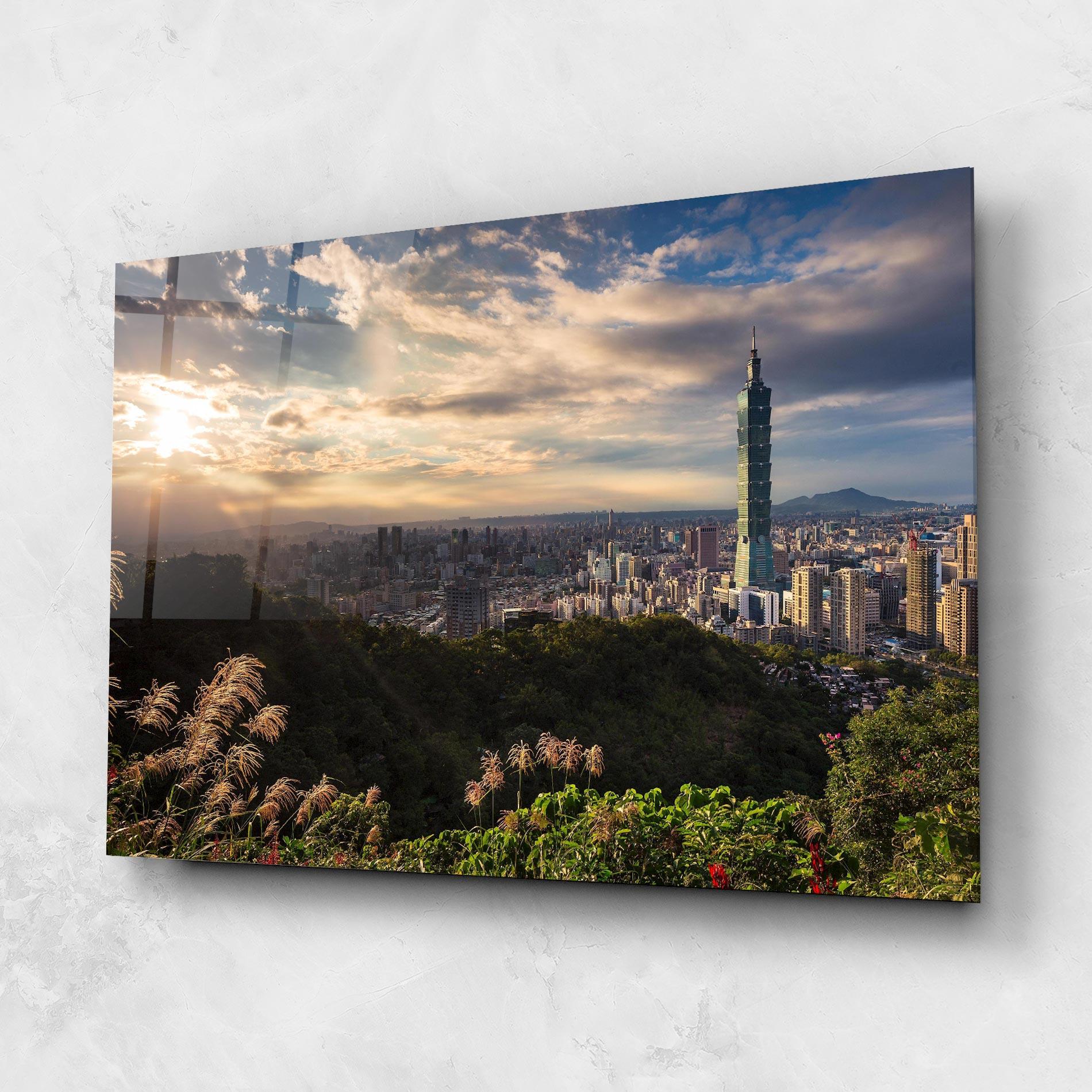 Üvegkép Big Building Daylight mockup 1