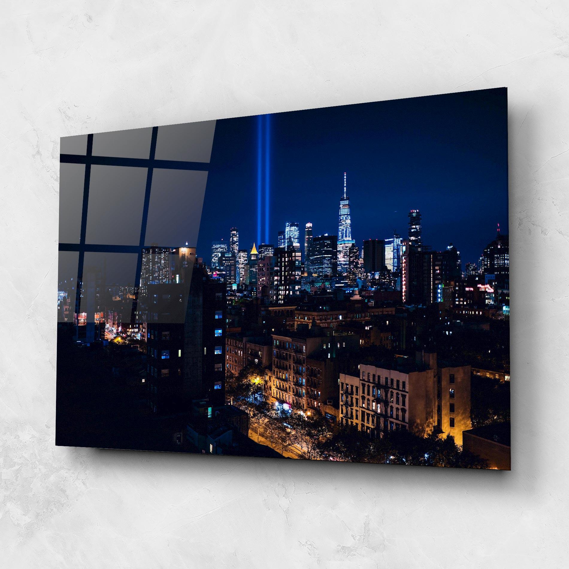 Üvegkép Blue Light City mockup 1
