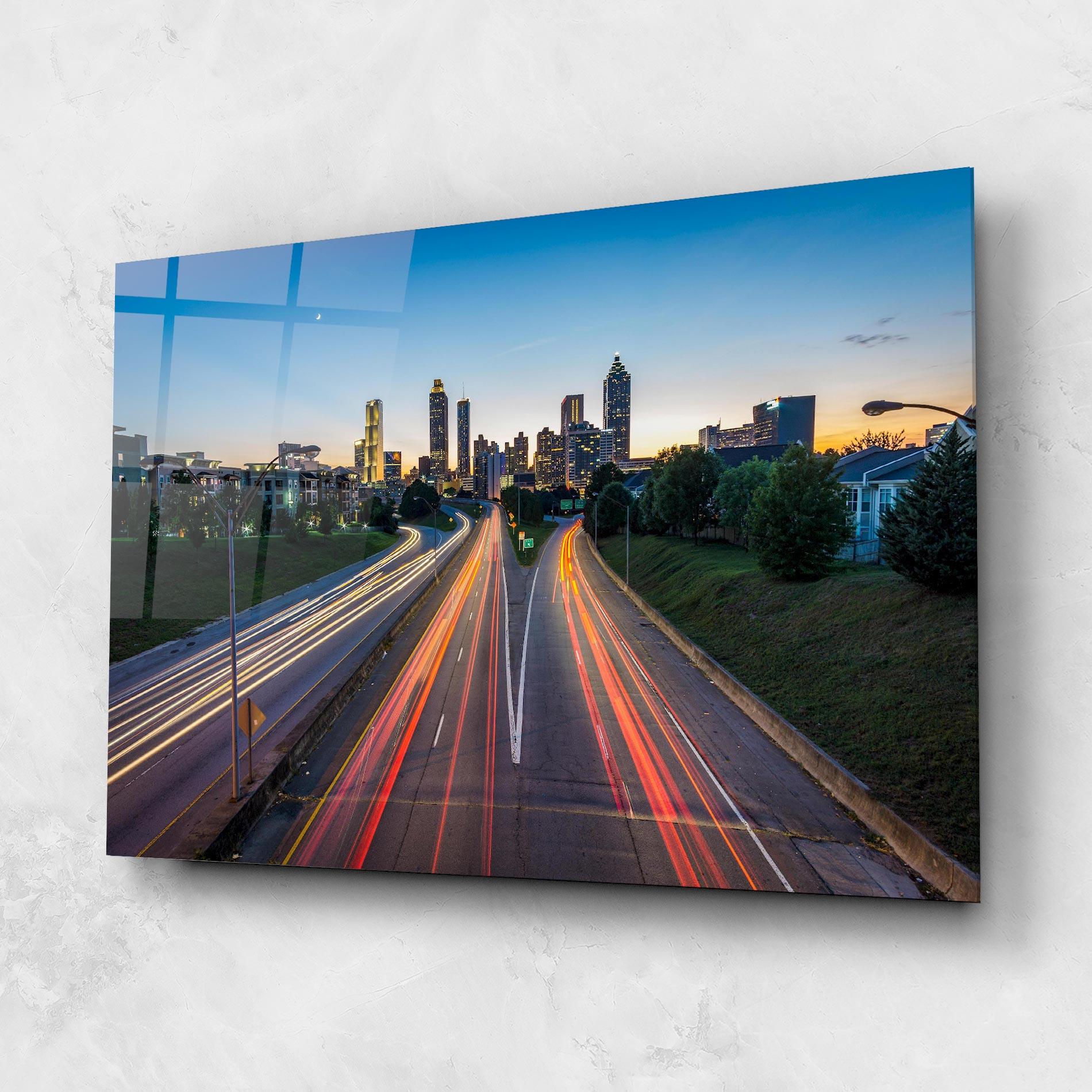 Üvegkép Car Lights City mockup 1