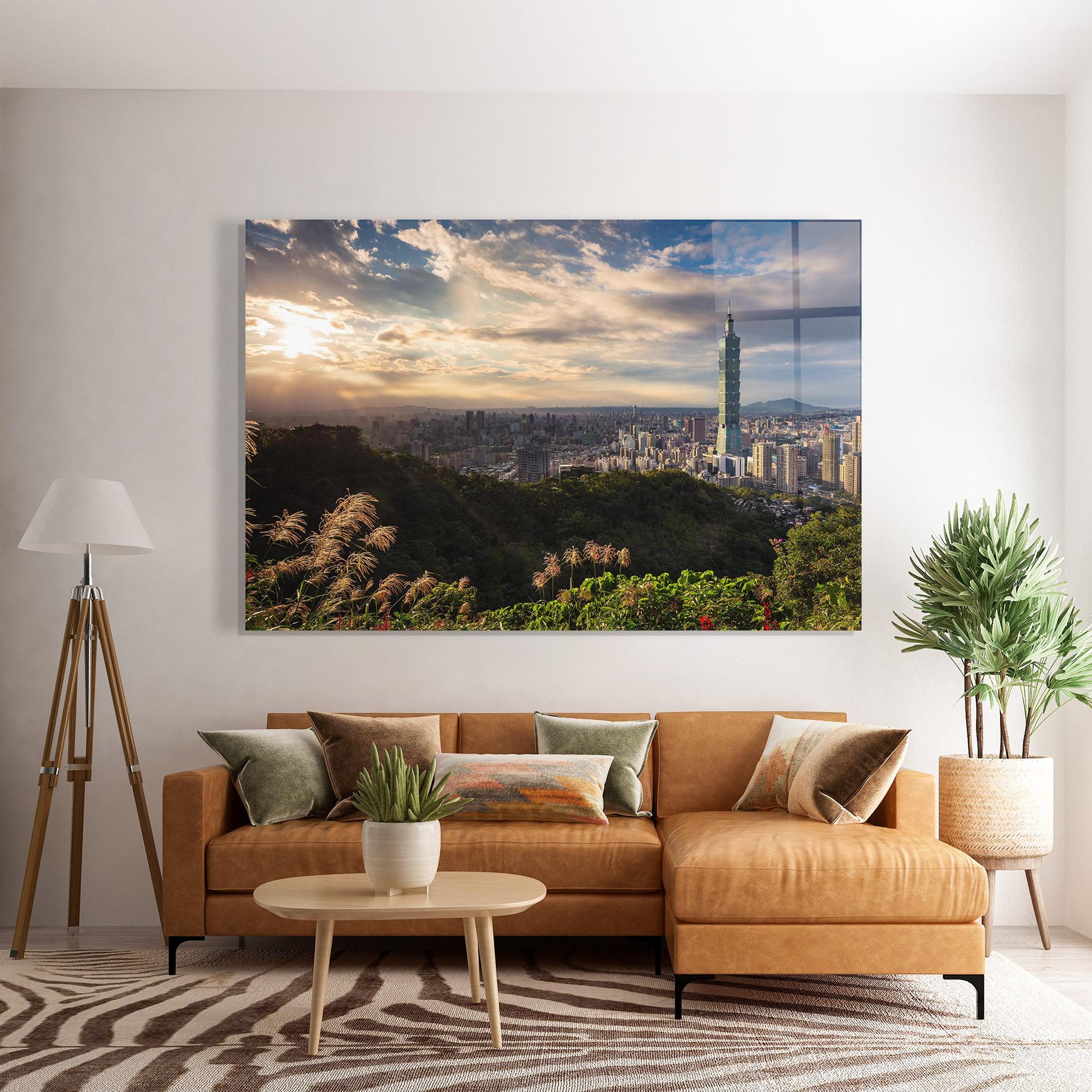 Üvegkép Big Building Daylight mockup 7