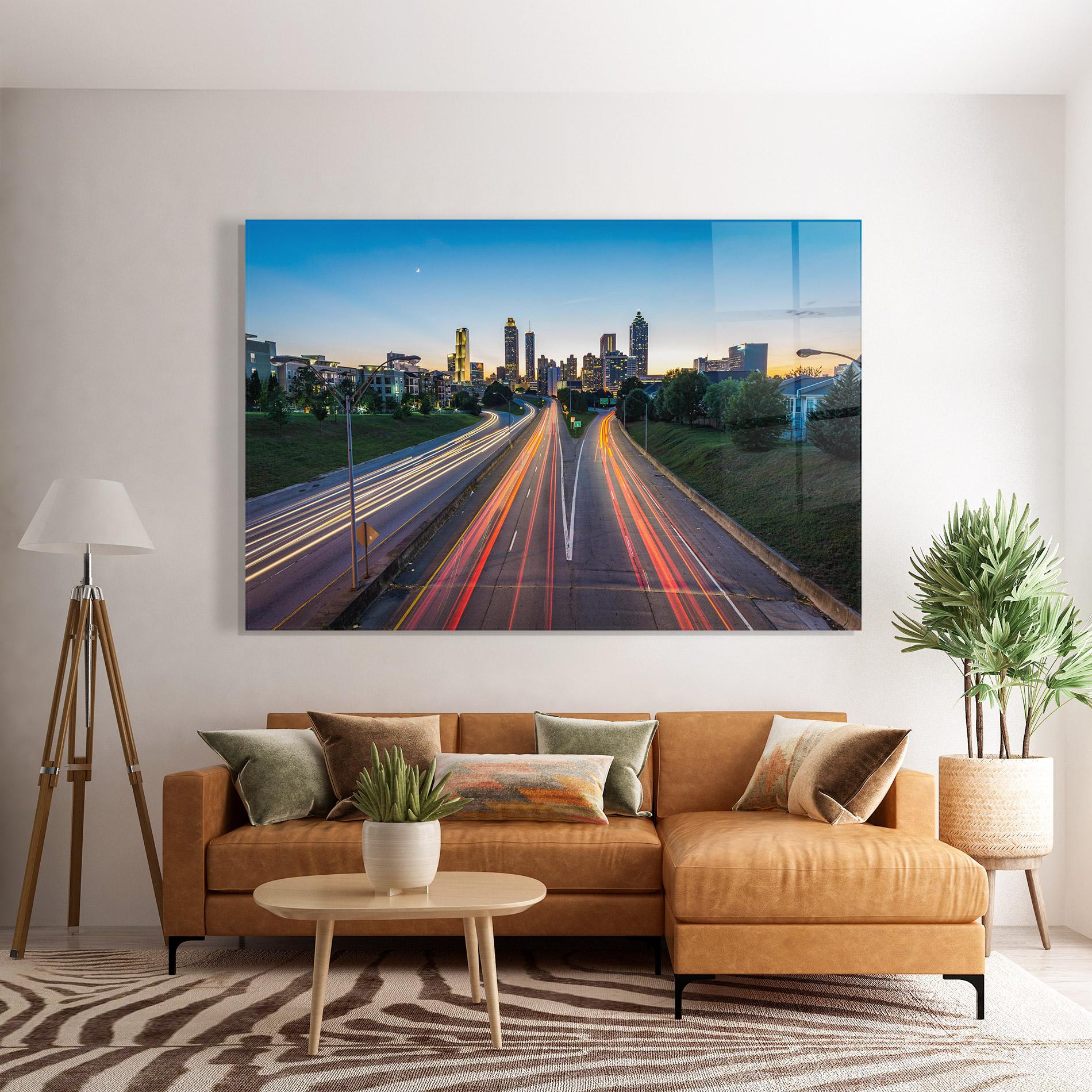 Üvegkép Car Lights City mockup 7