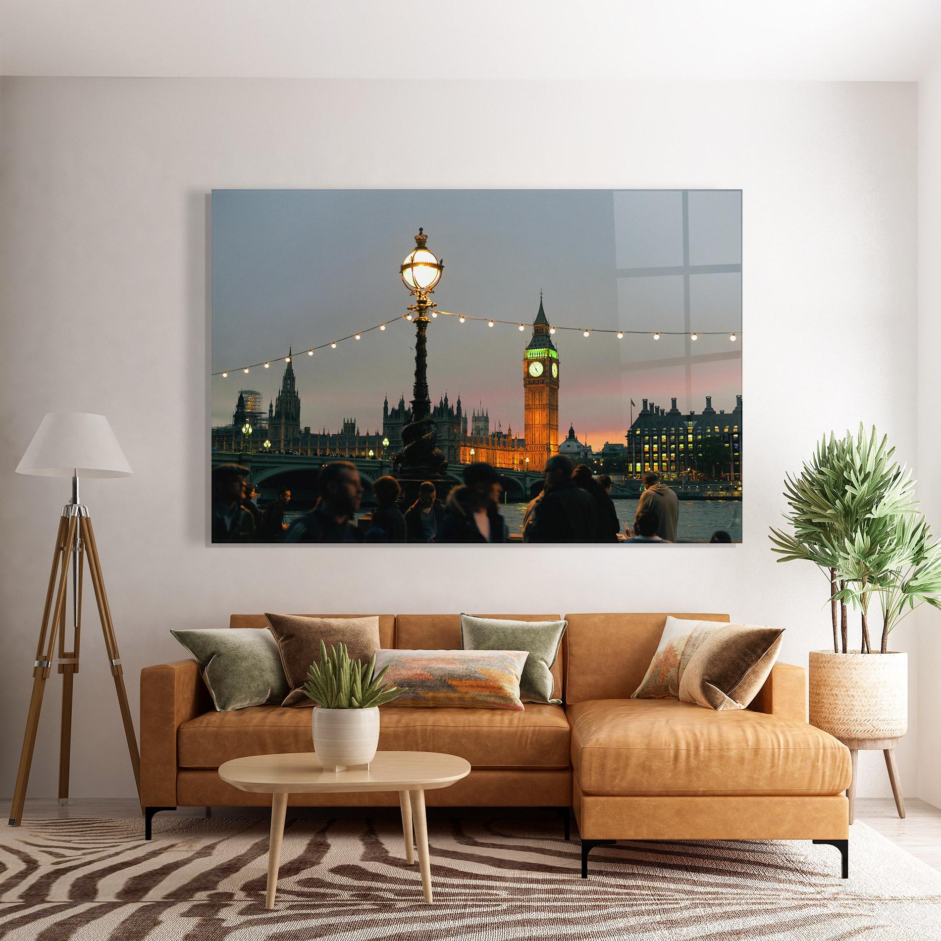 Üvegkép Clock Lights mockup 7