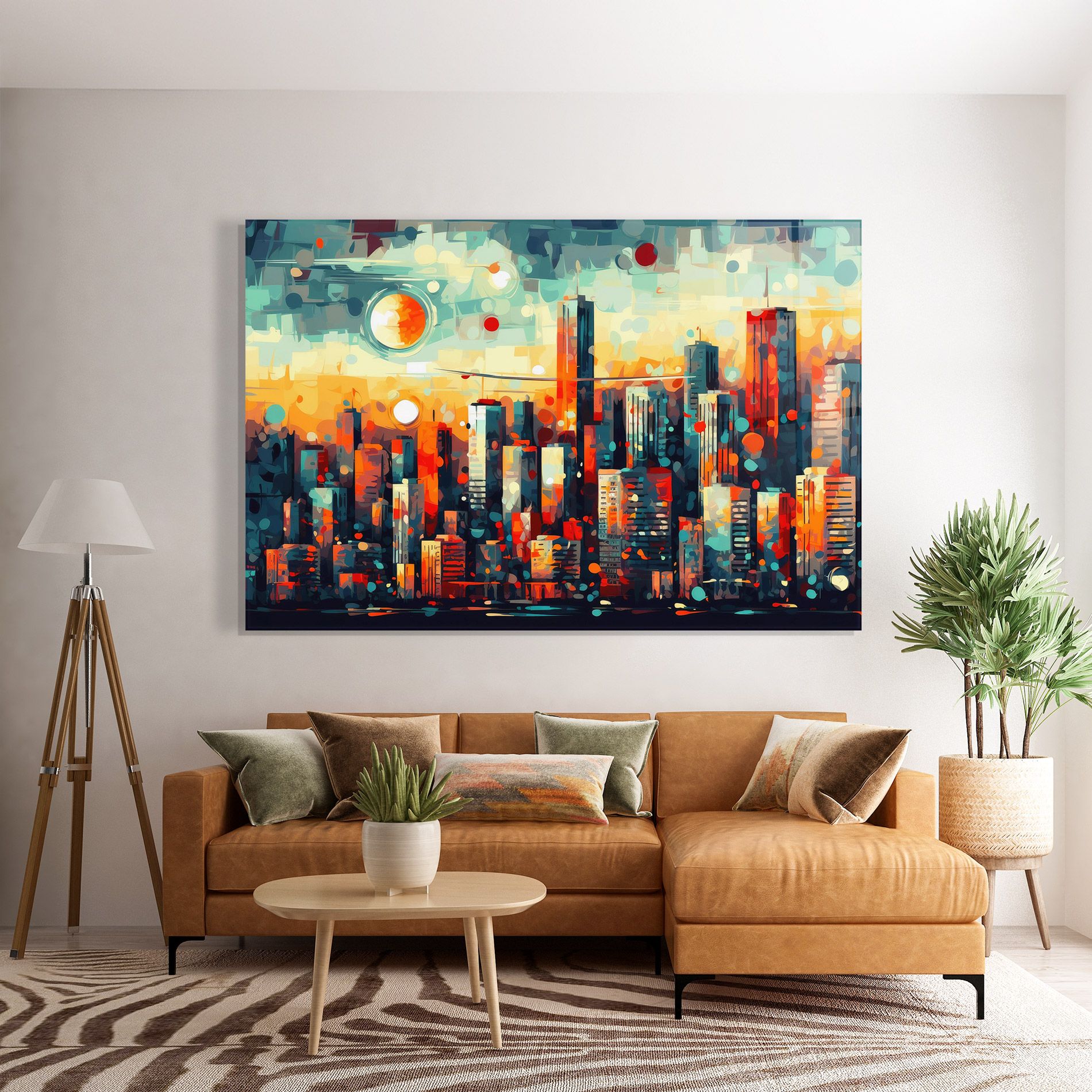 Colorful City Painting mockup 7