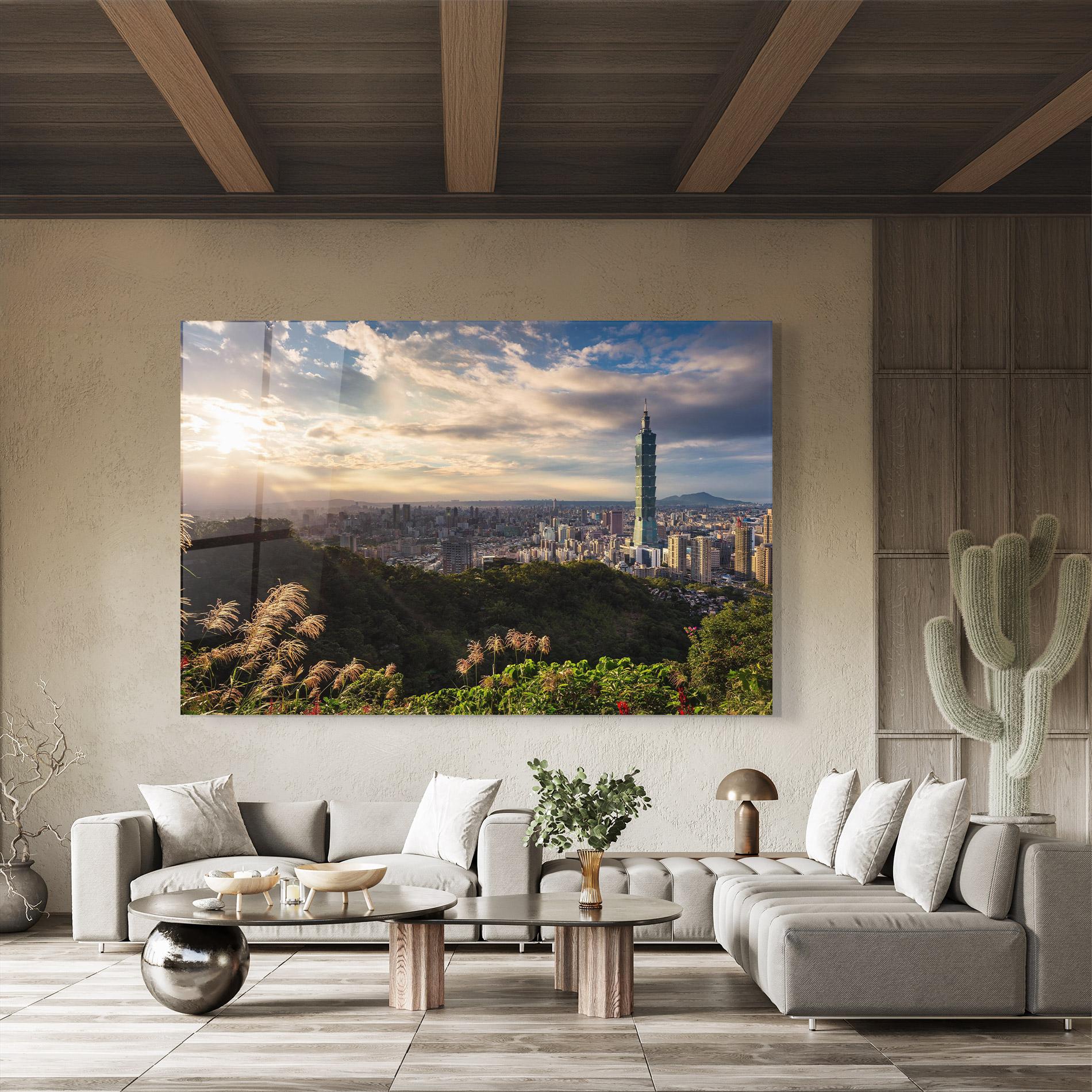 Üvegkép Big Building Daylight mockup 8