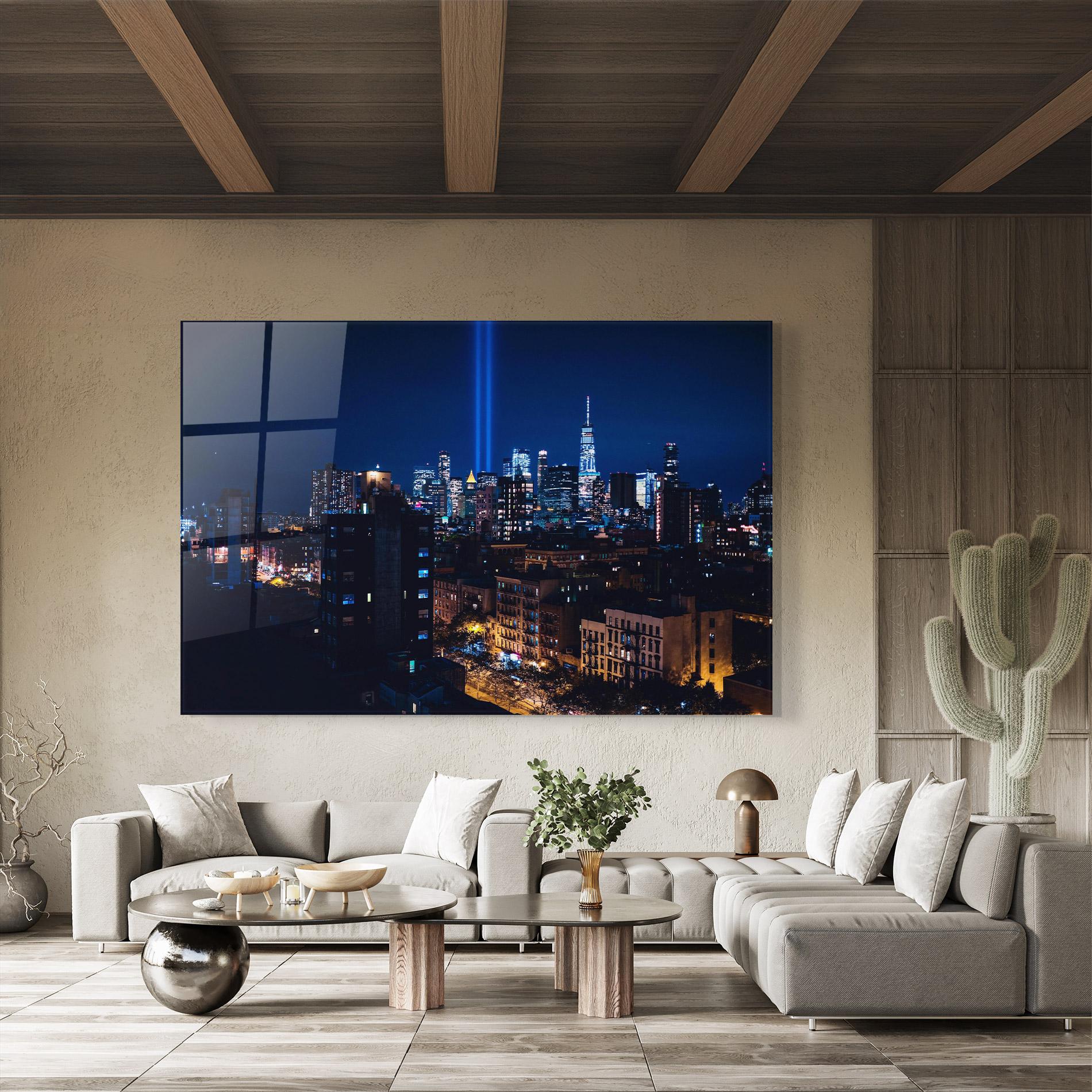 Üvegkép Blue Light City mockup 8