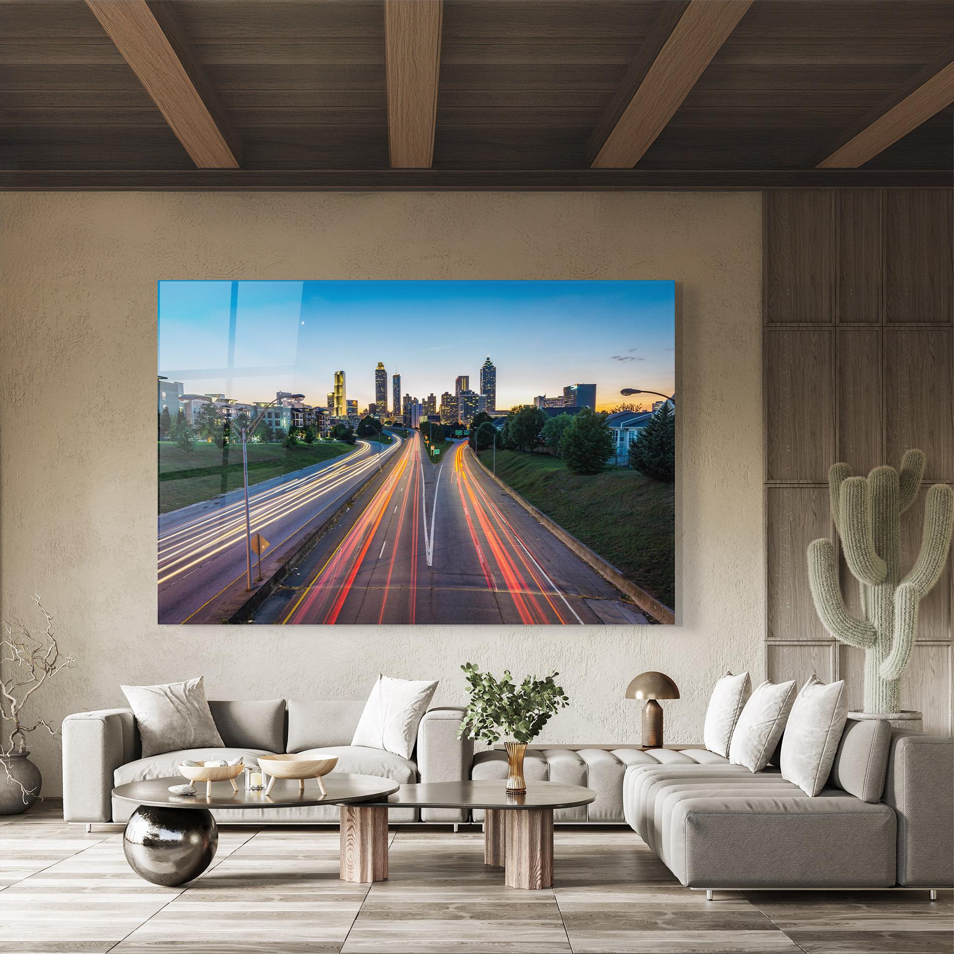 Üvegkép Car Lights City mockup 8