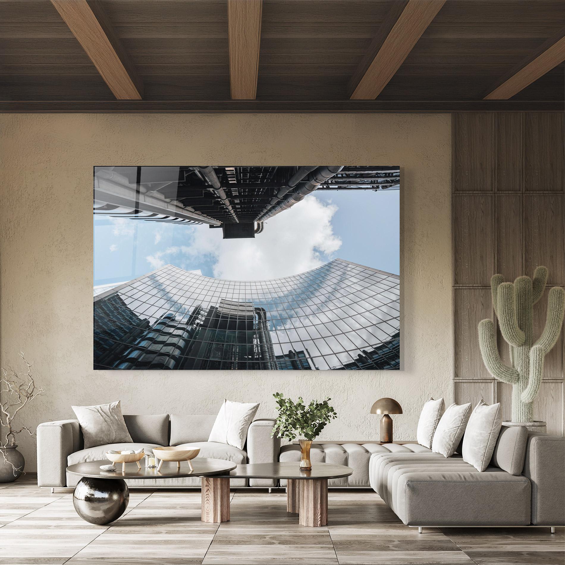 Üvegkép Cloud Big Building mockup 8