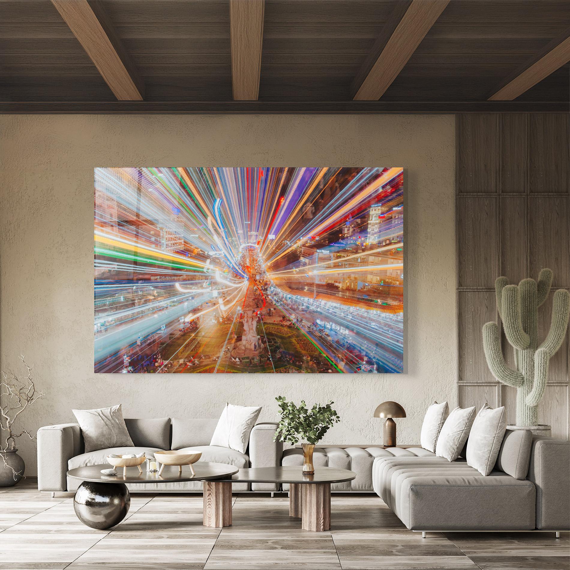 Üvegkép Colorful Light City mockup 8