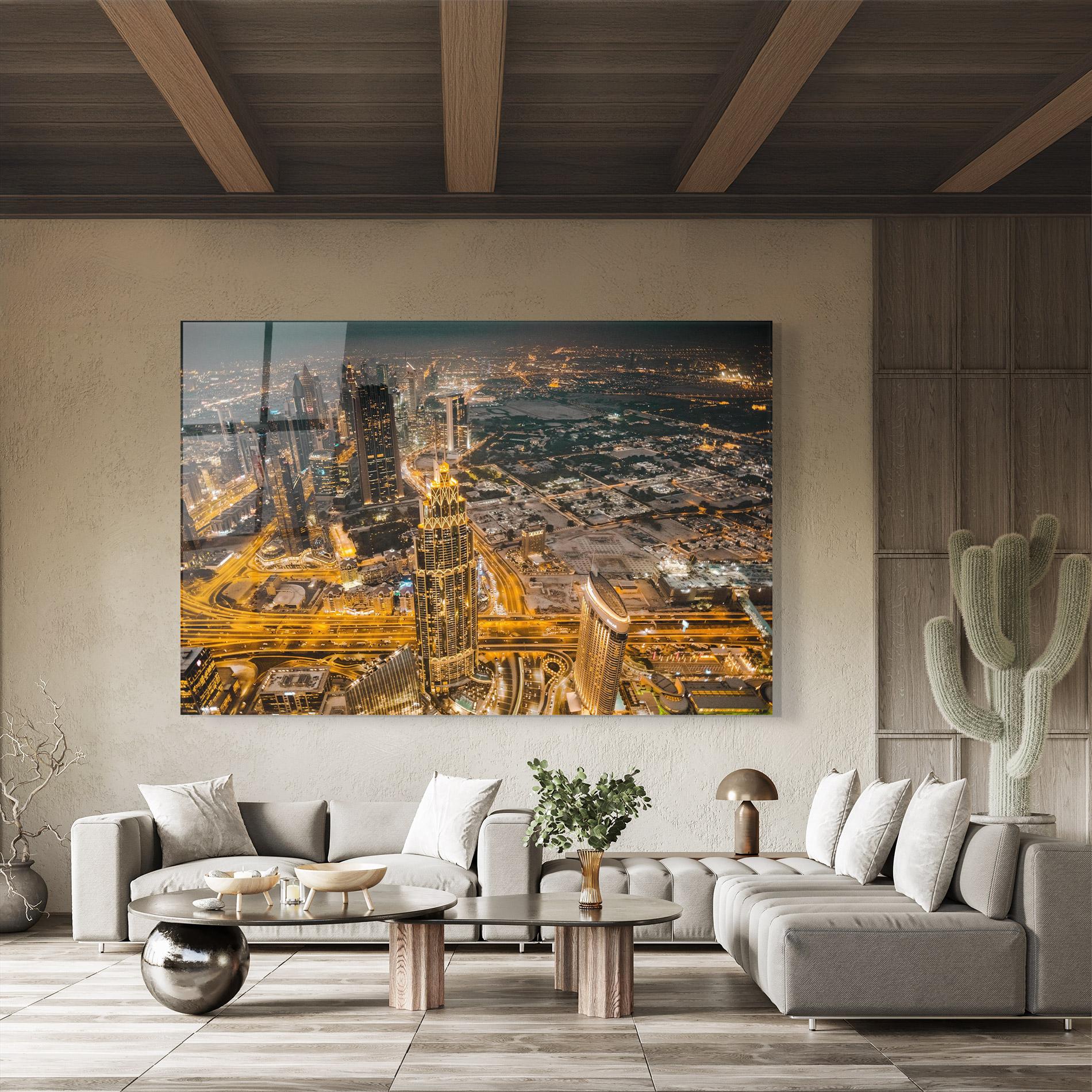 Üvegkép Dubai Lights mockup 8