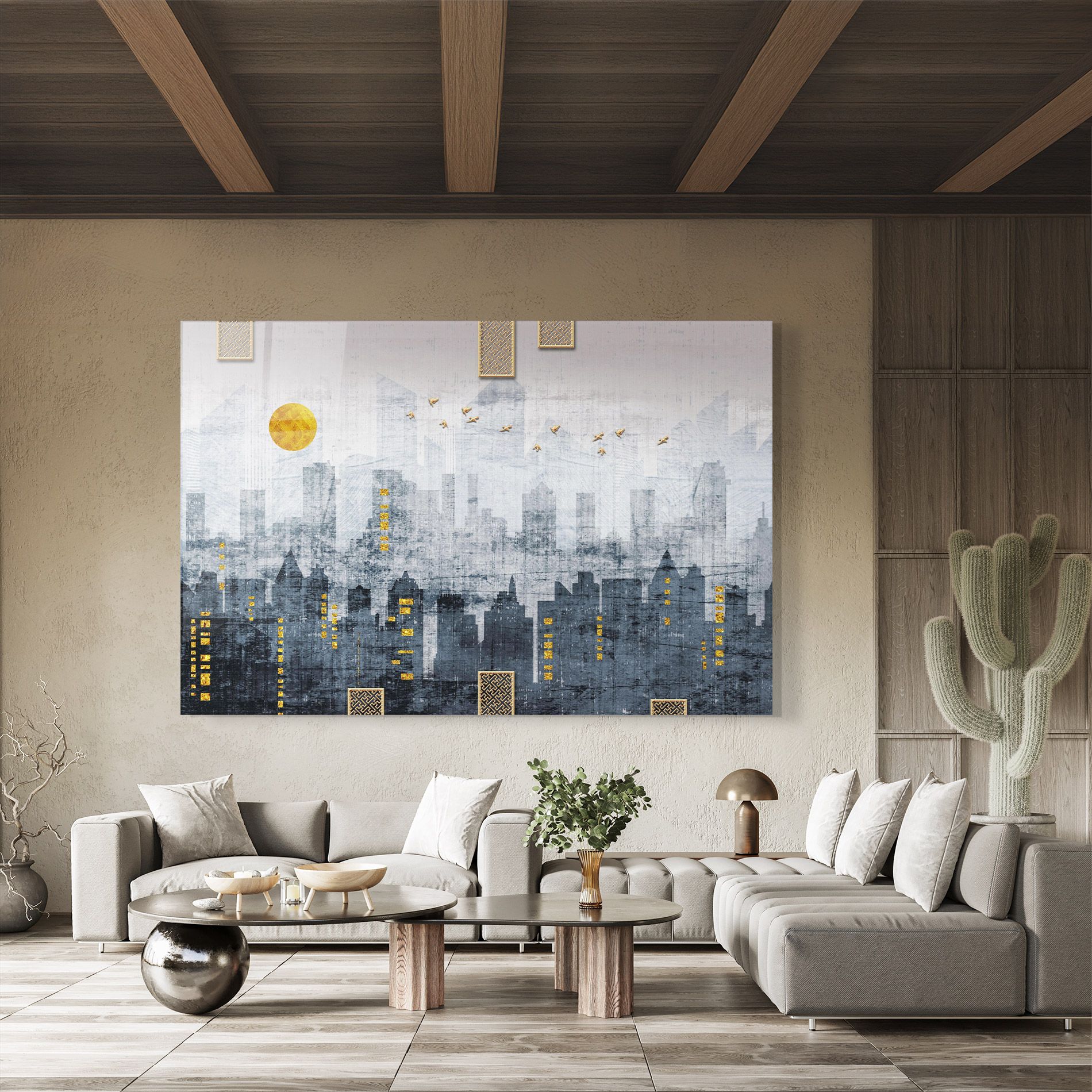 Golden Cityscape mockup 8