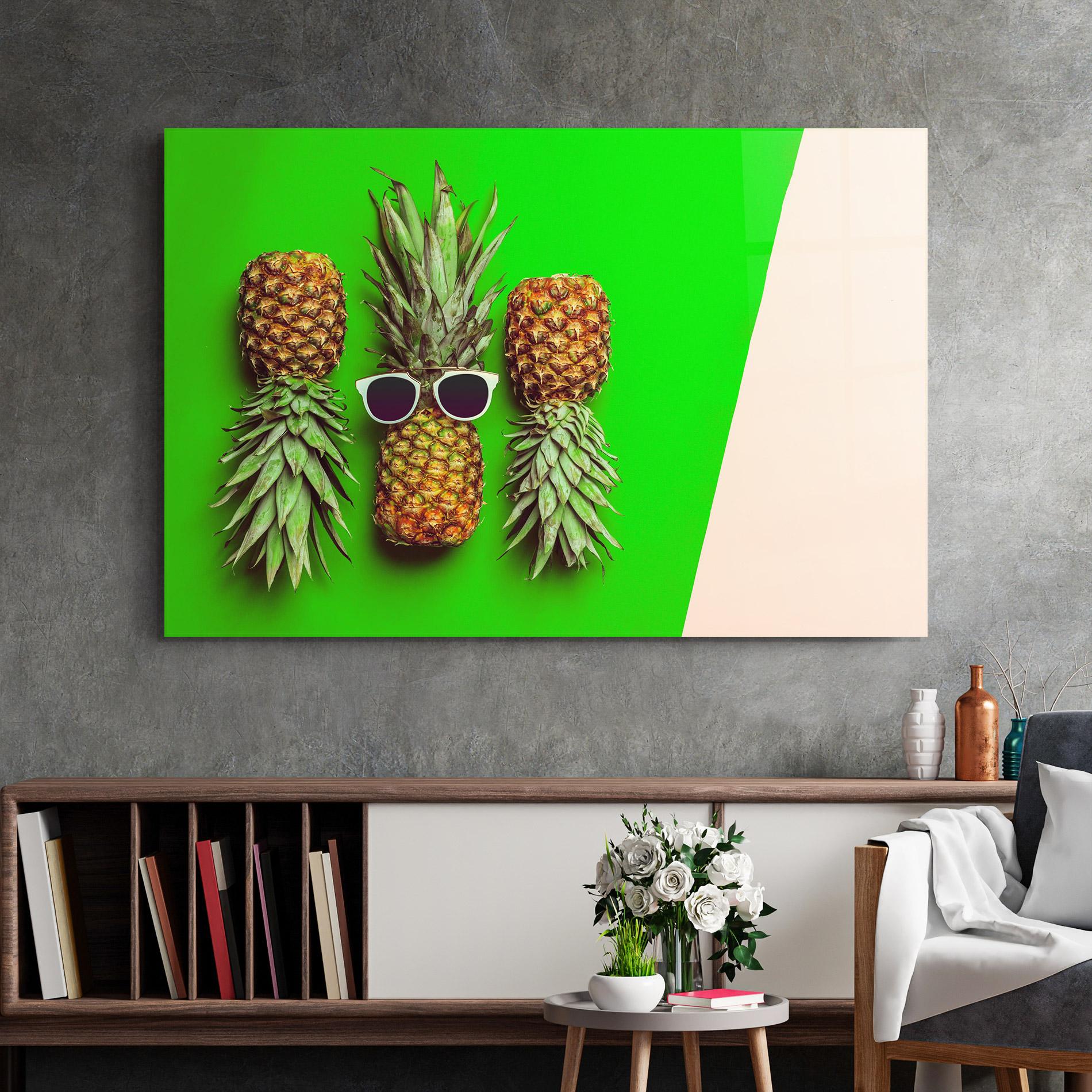 Üvegkép Green Pineapple mockup 2