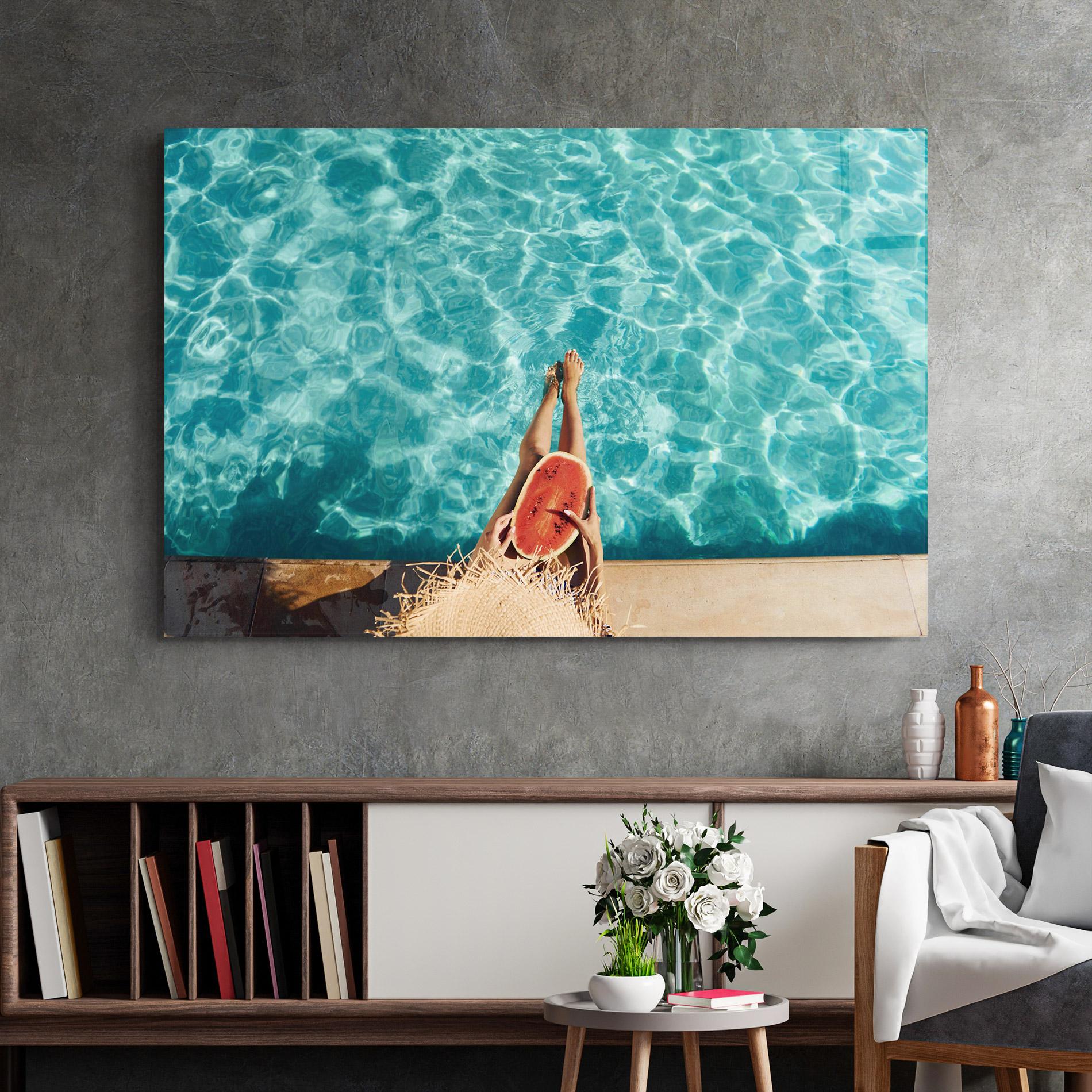 Üvegkép Pool Watermelon mockup 2