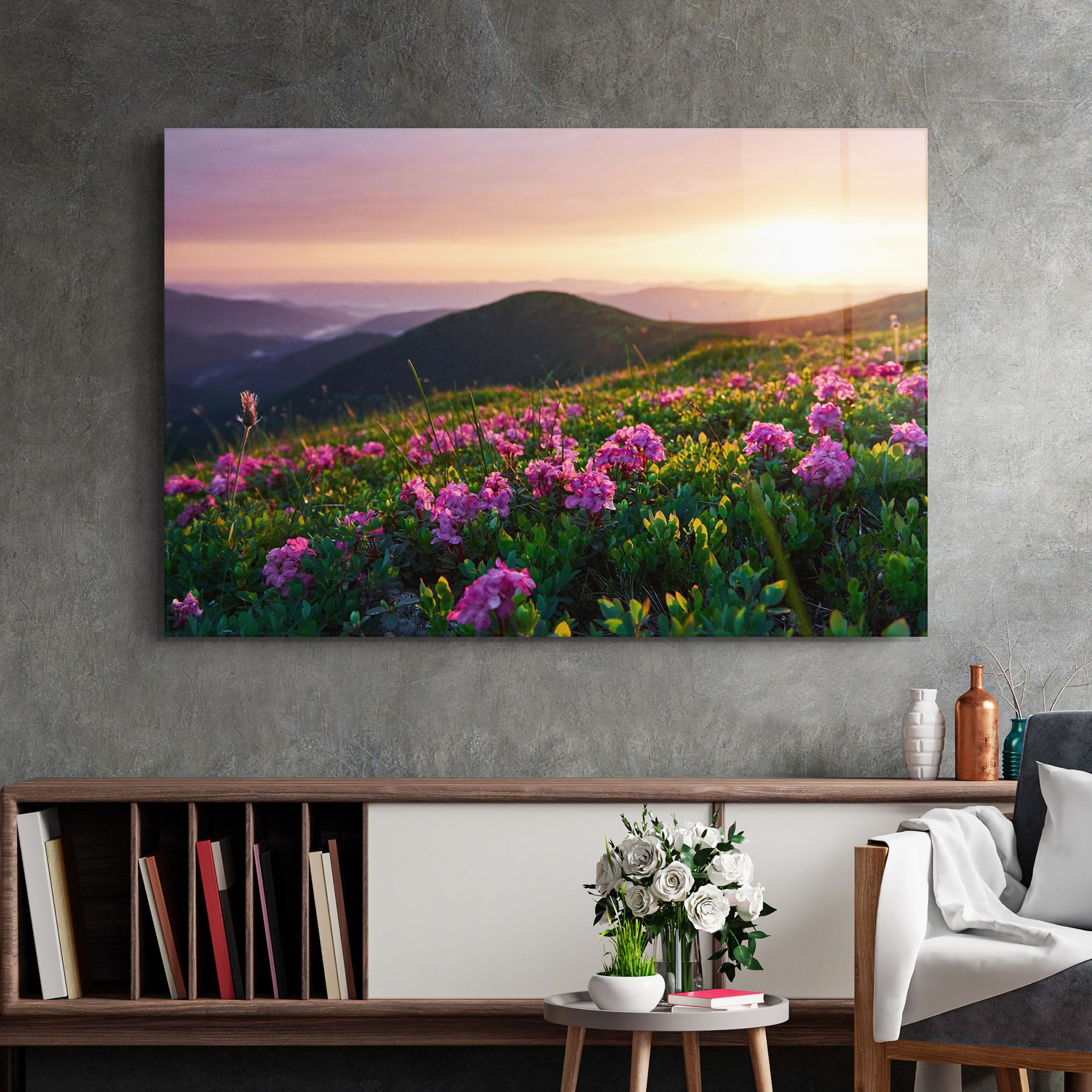 Purple Summer Flowers mockup 2