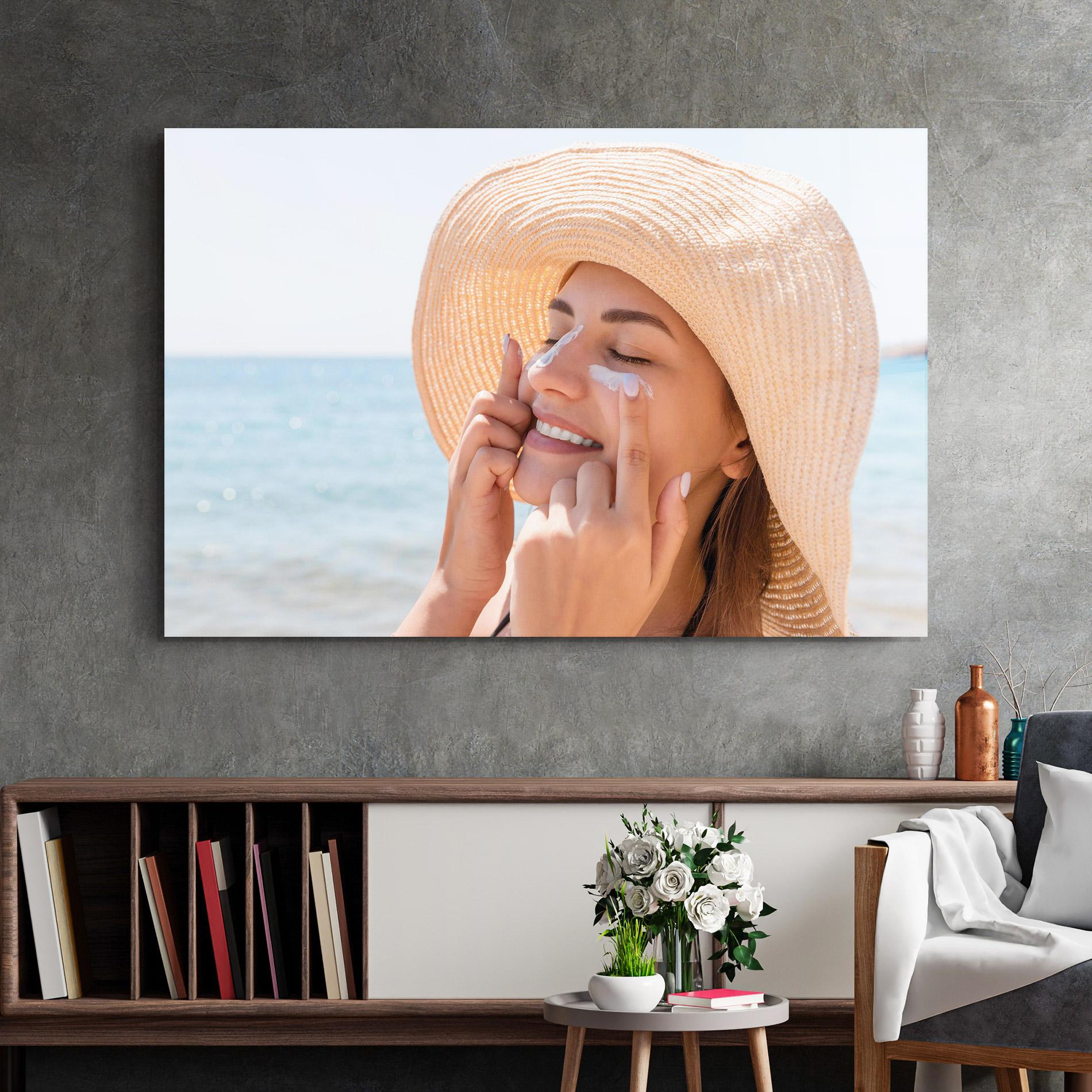 Üvegkép Smiling Woman mockup 2