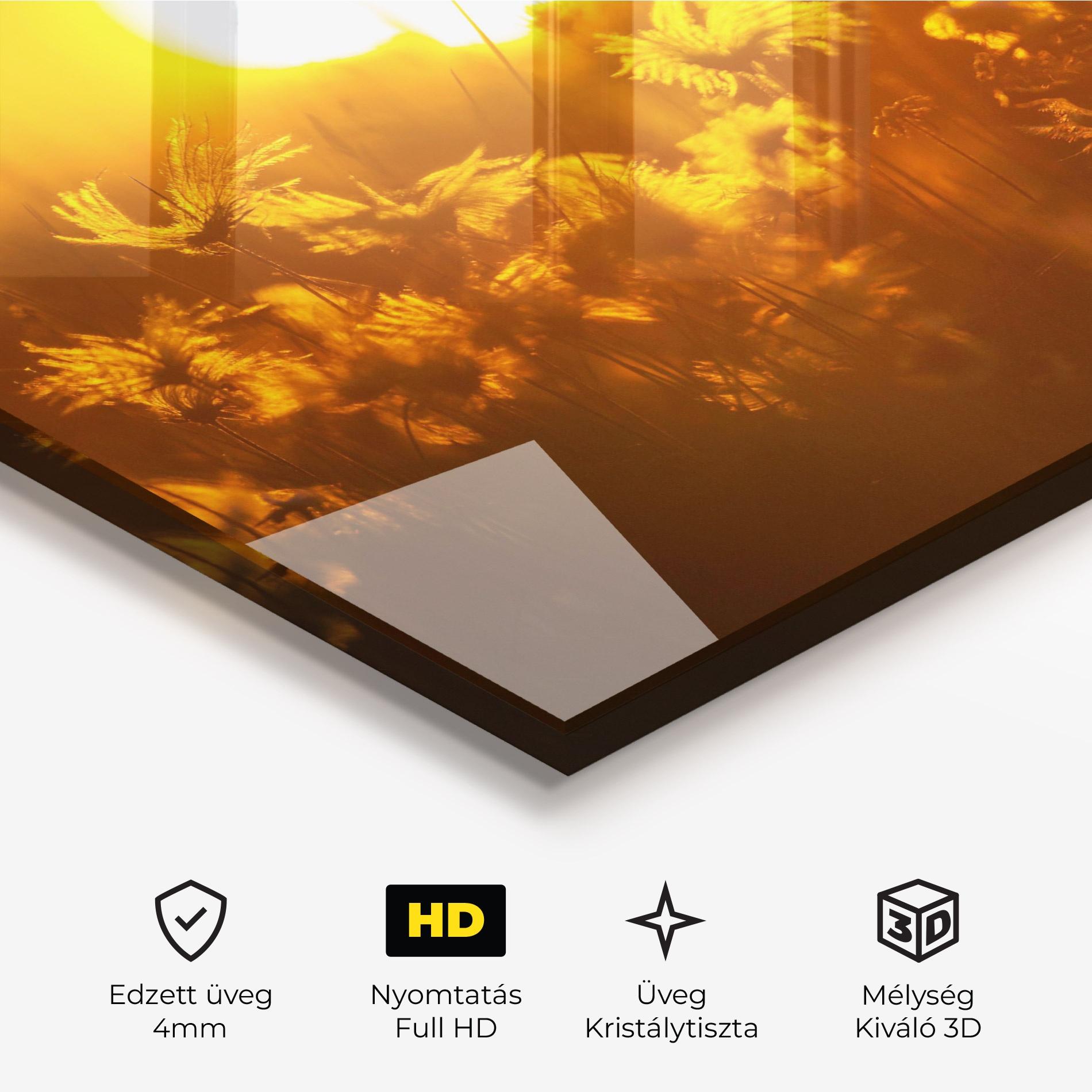 Üvegkép Wildflowers mockup 3