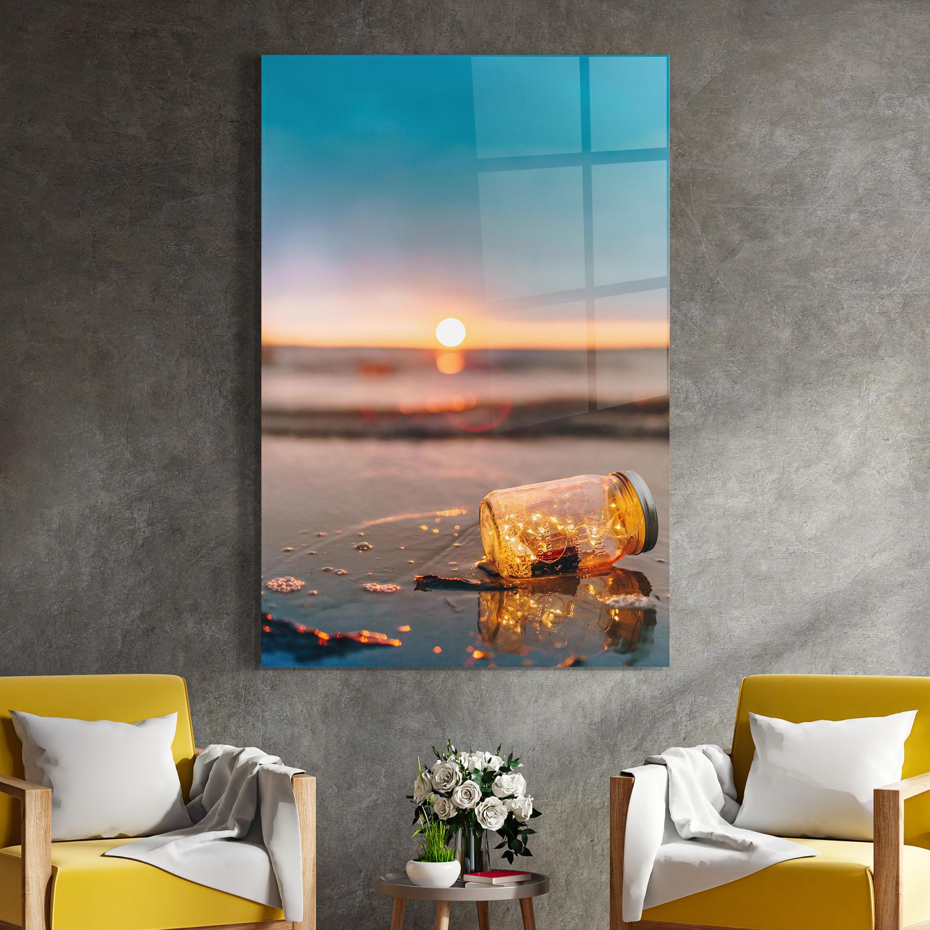 Üvegkép Jar With Lights mockup 4