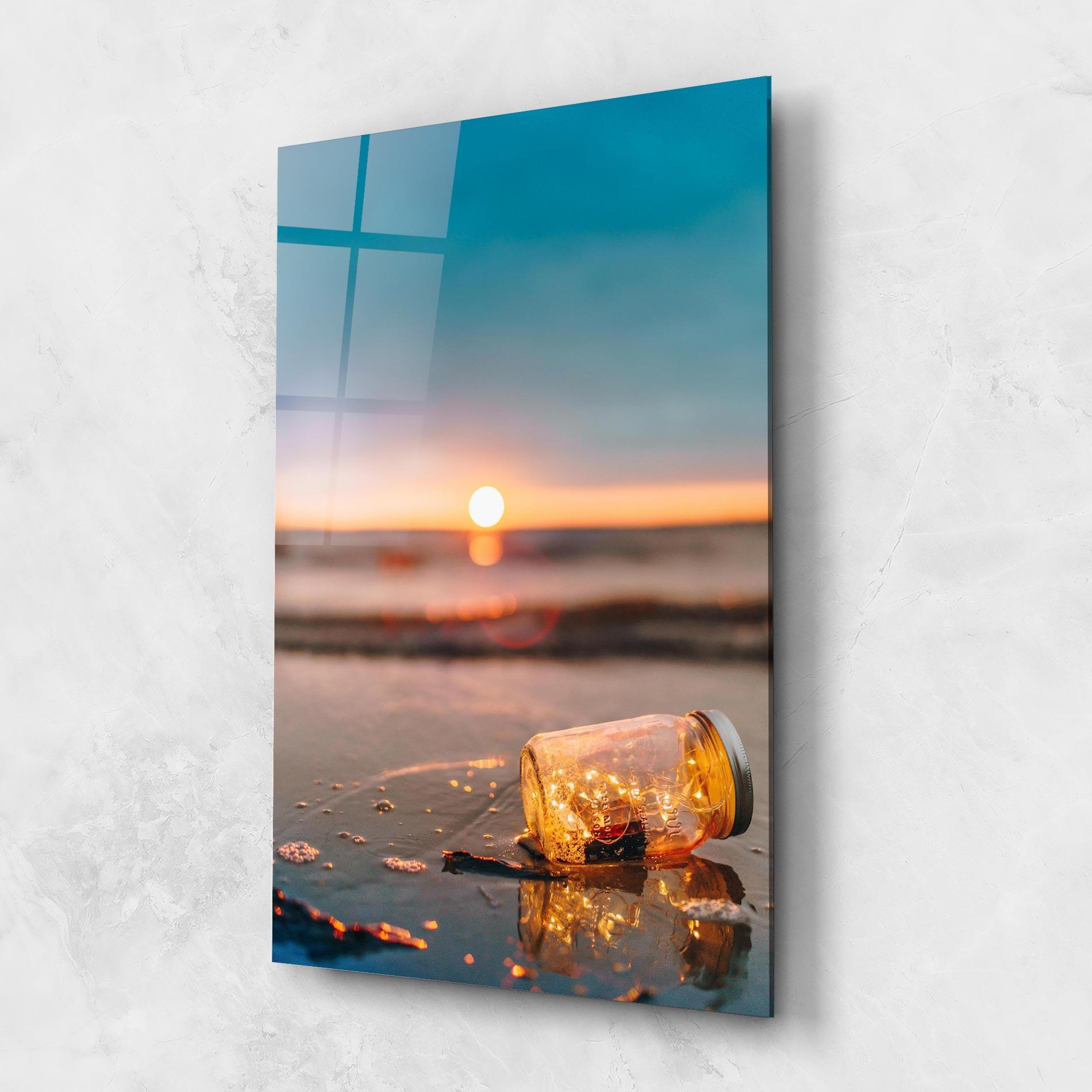 Üvegkép Jar With Lights mockup 1