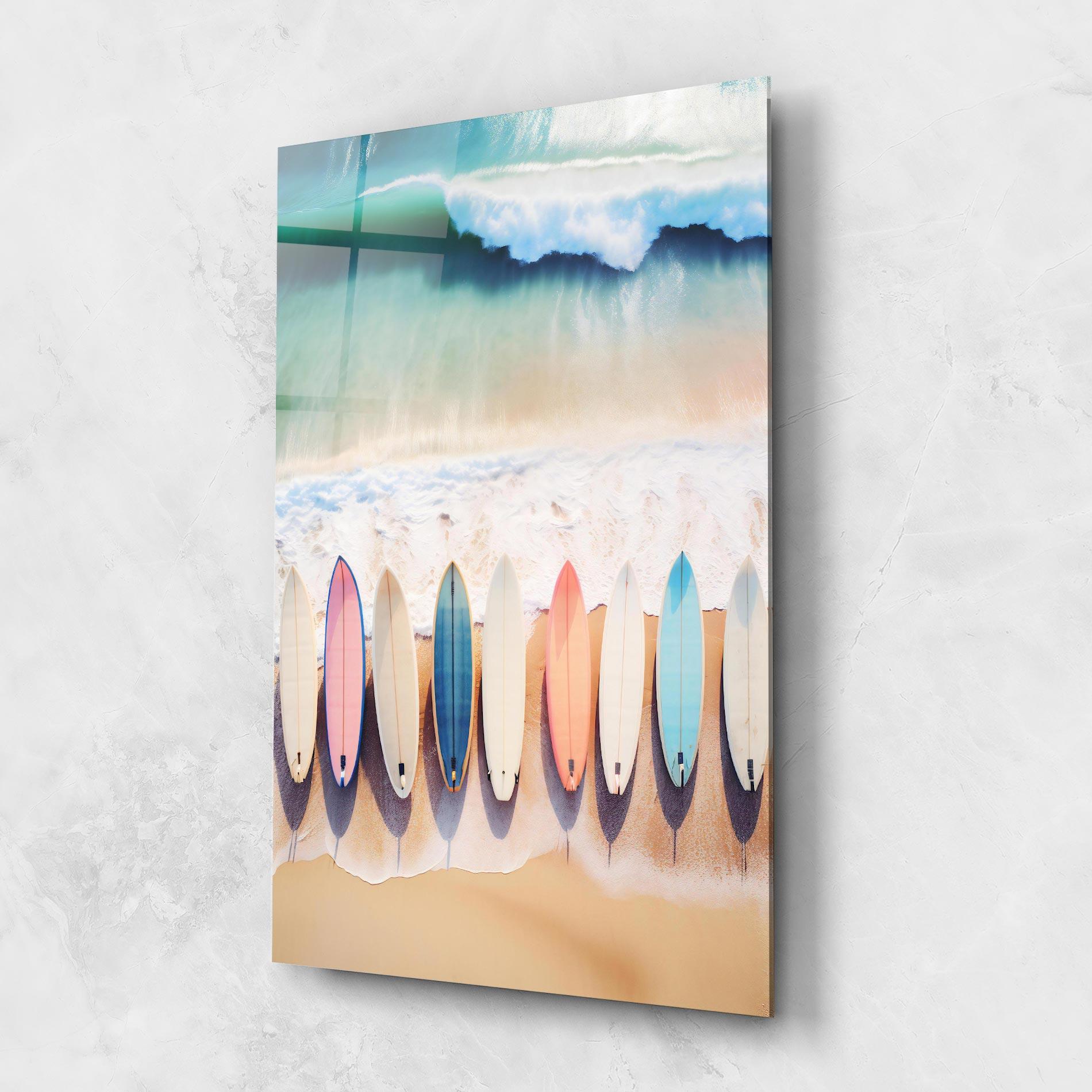 Üvegkép Surfboards Beach mockup 1