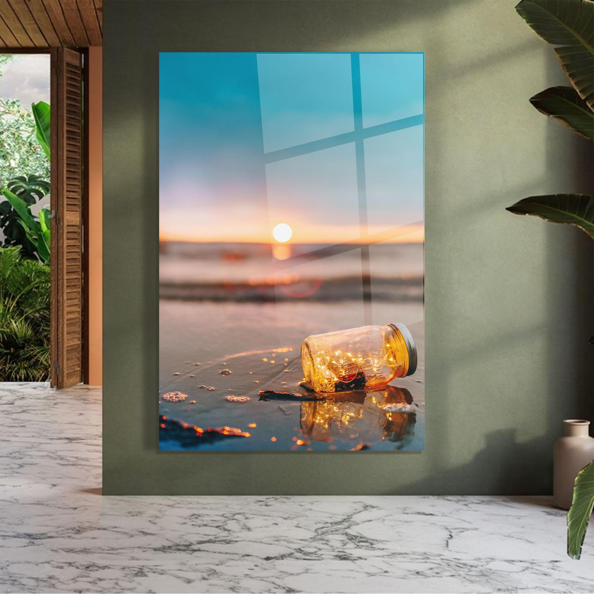 Üvegkép Jar With Lights mockup 7