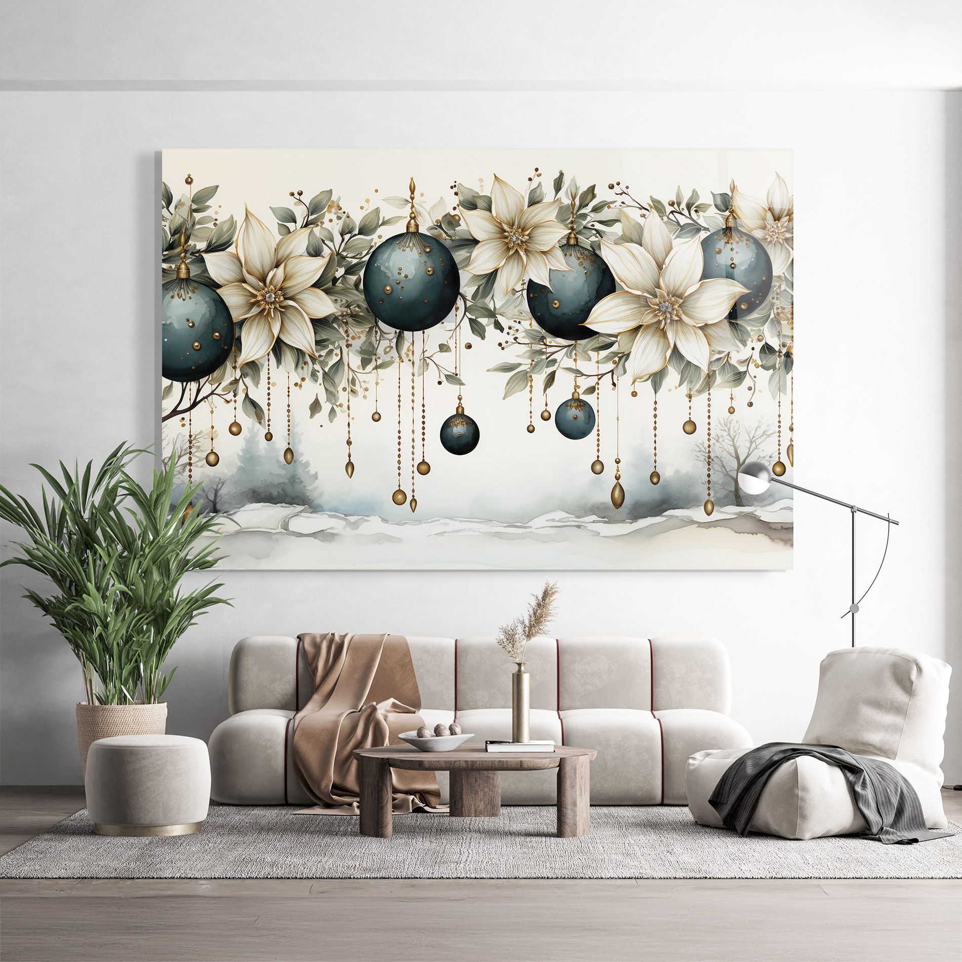 Christmas Flowers Art mockup 9