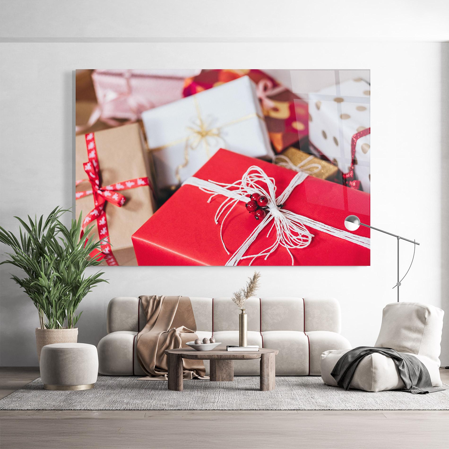 Üvegkép Christmas Gifts mockup 9
