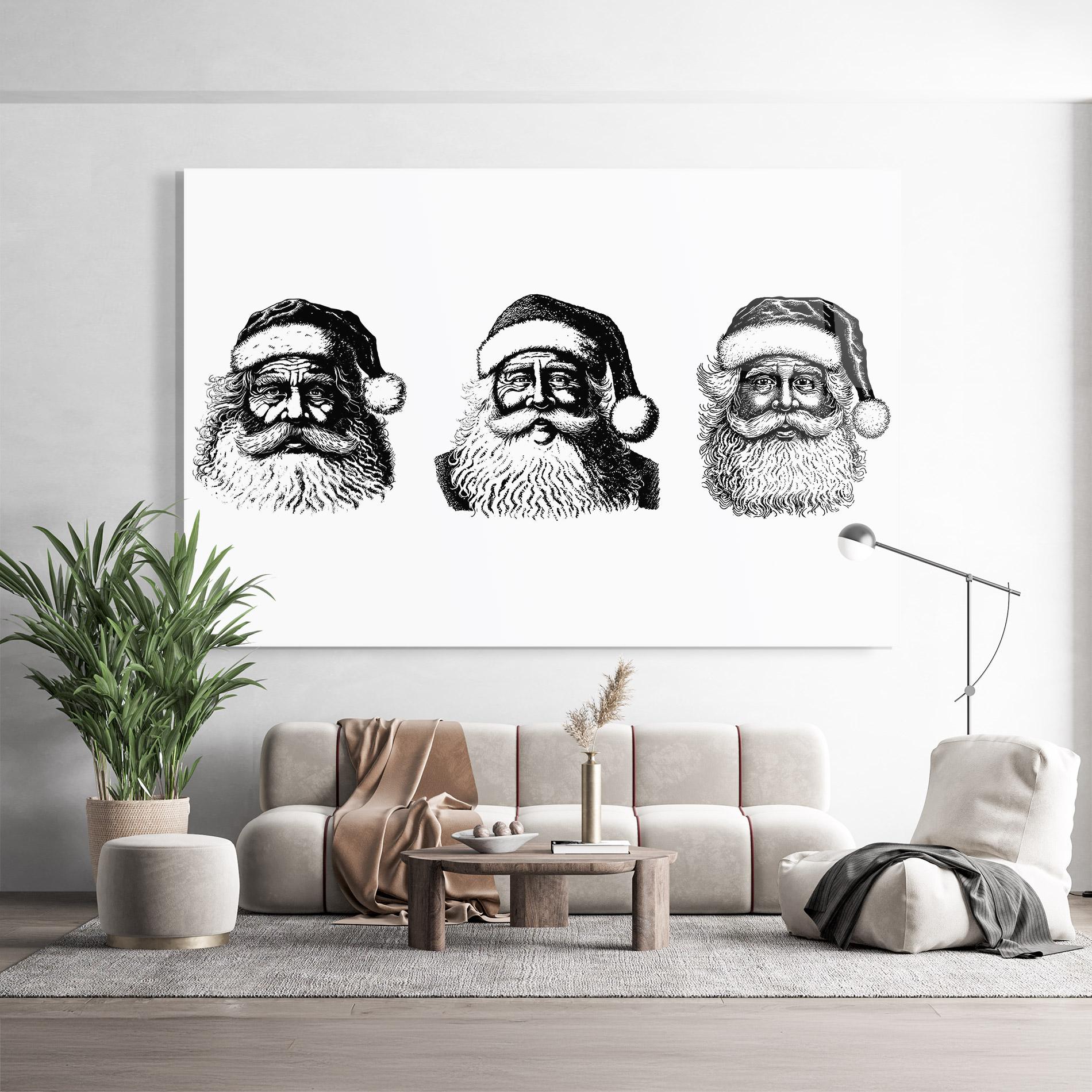 Üvegkép Santa Draw mockup 9