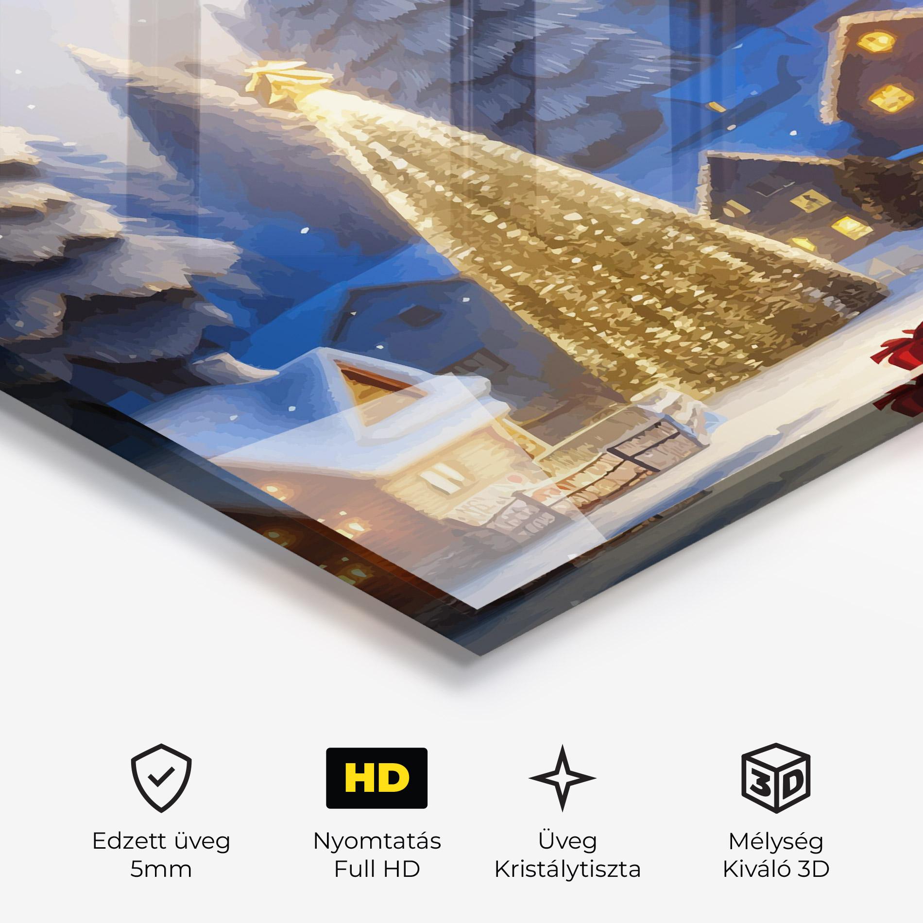 Üvegkép Fairy Tale Christmas House mockup 3