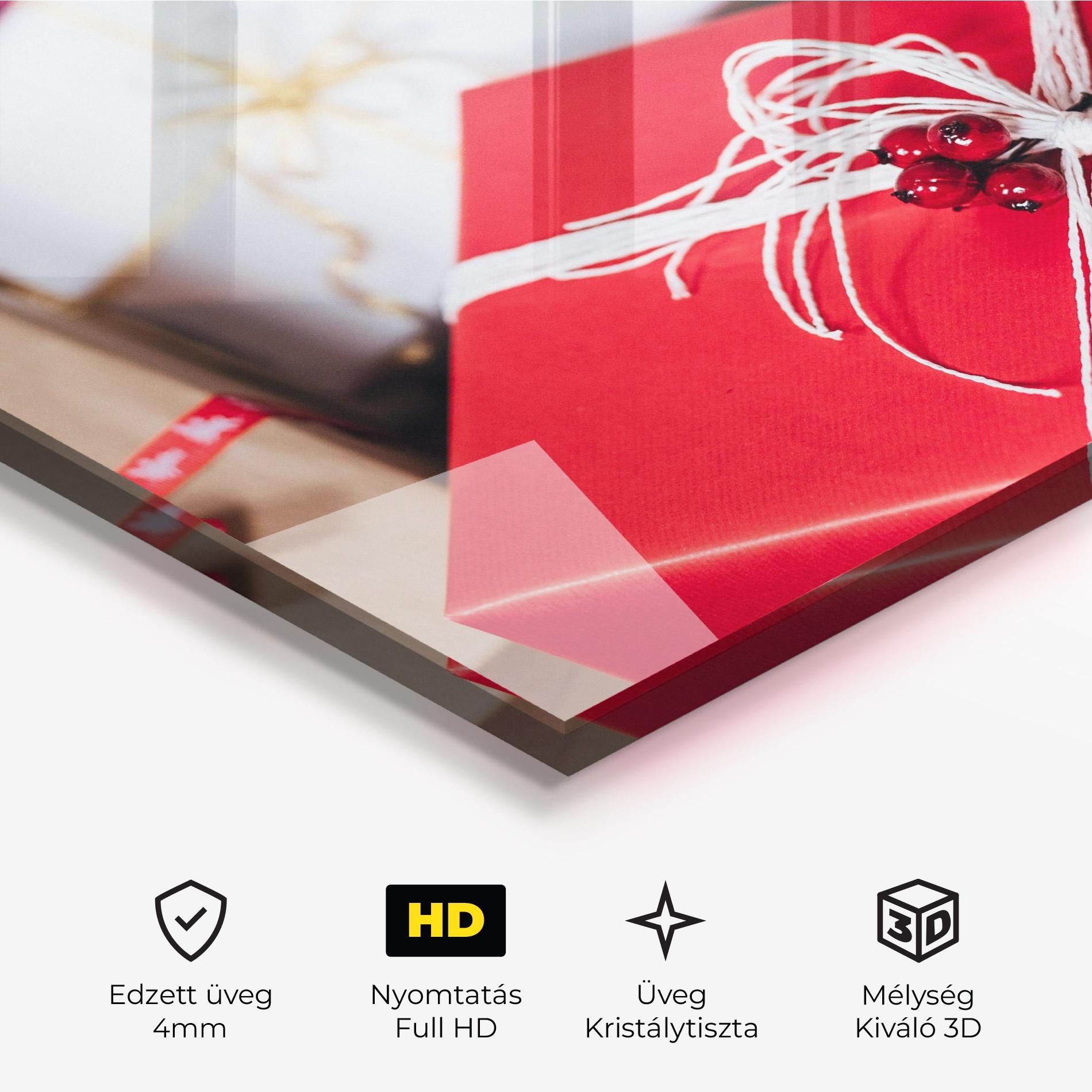 Üvegkép Christmas Gifts mockup 3