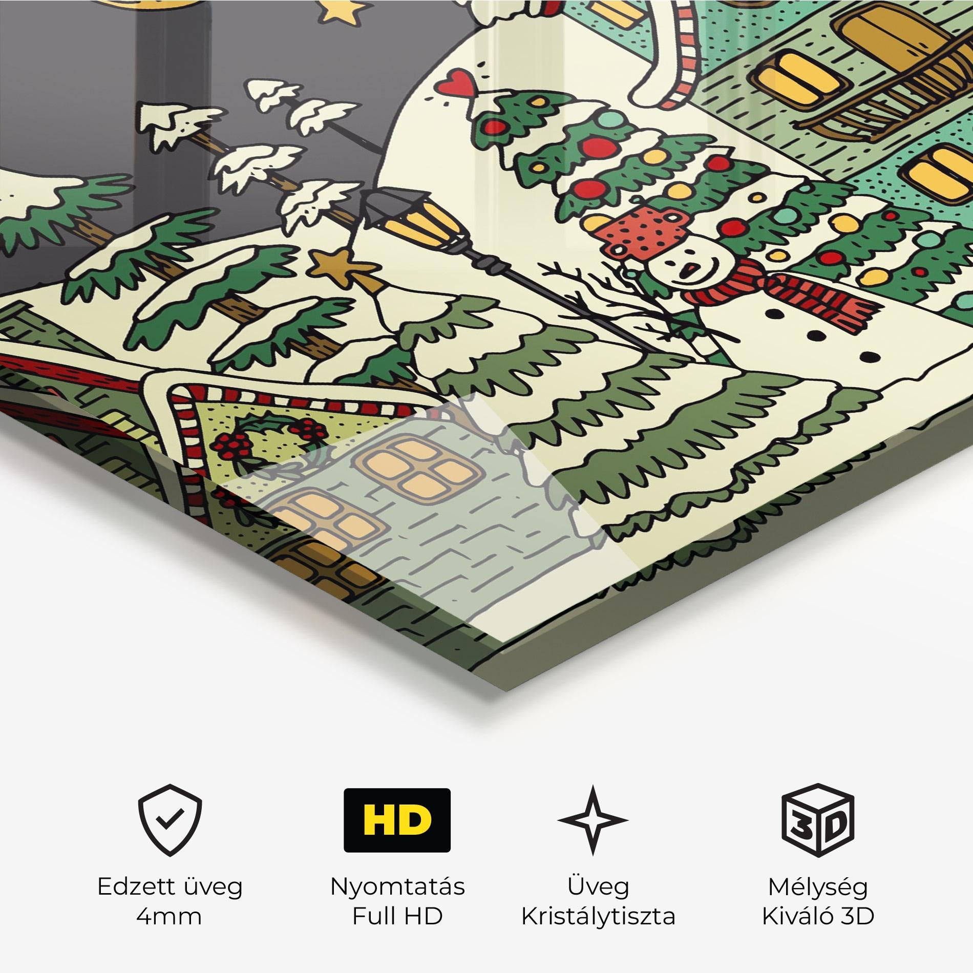 Üvegkép House With Snow mockup 3