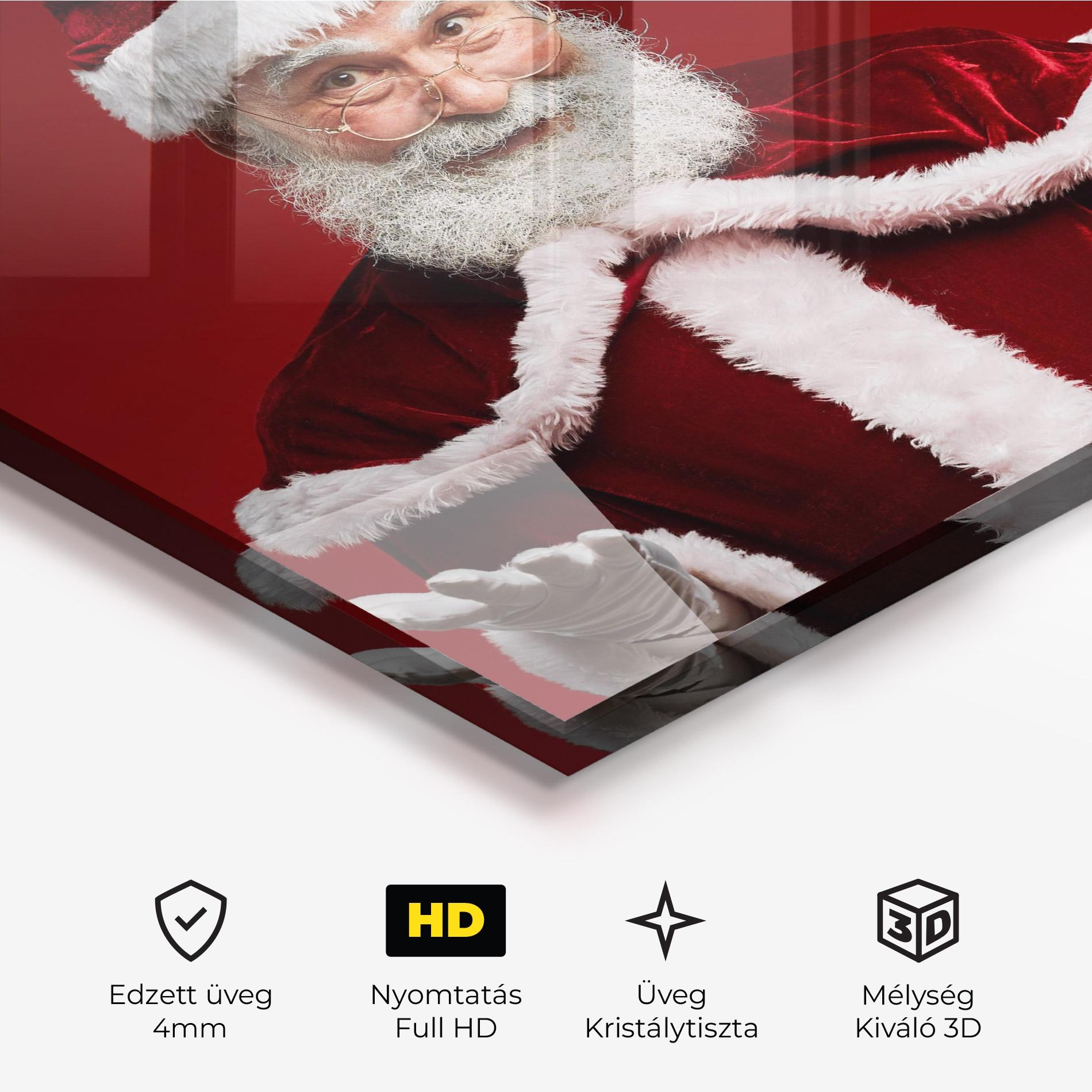 Üvegkép Santa Welcoming You mockup 3