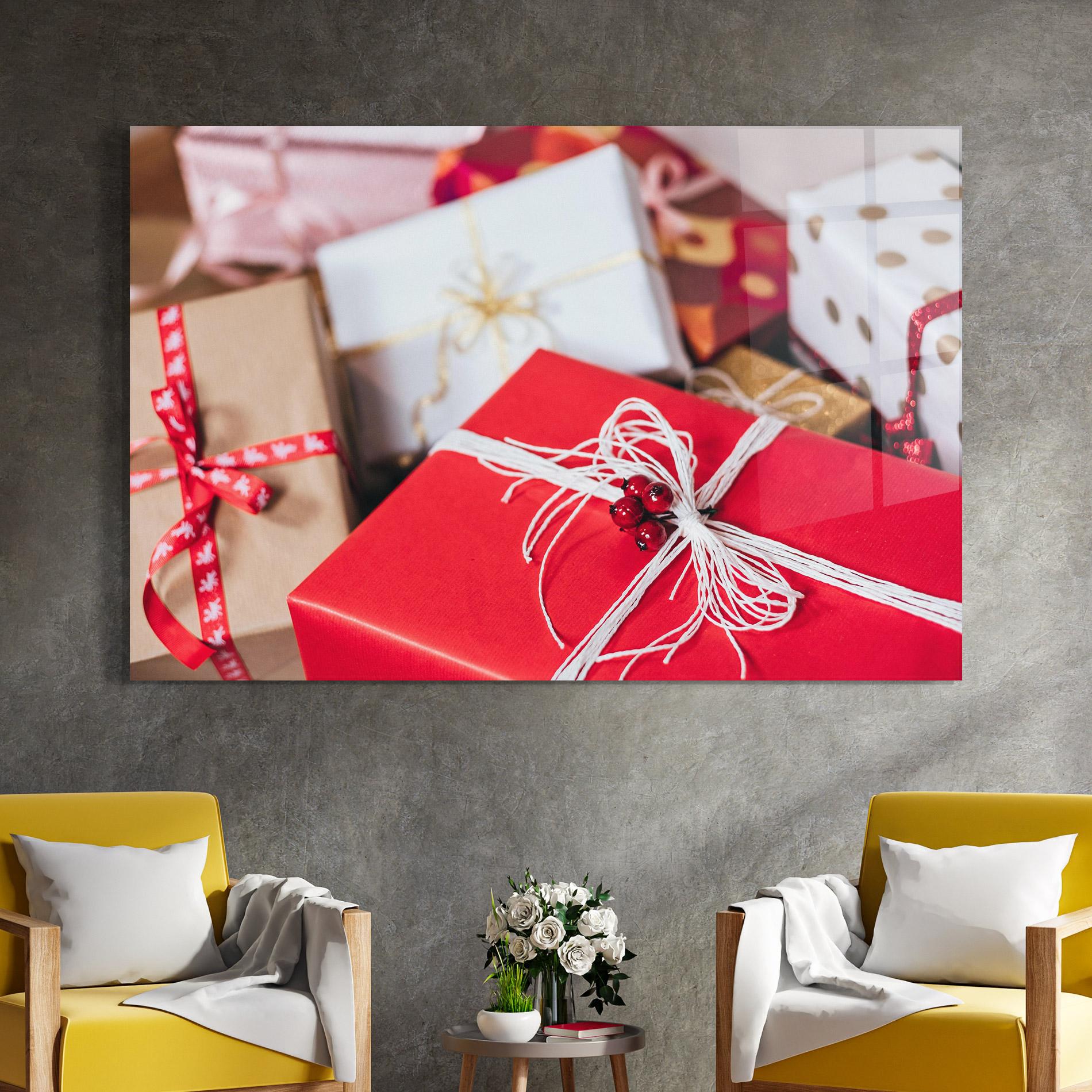 Üvegkép Christmas Gifts mockup 4