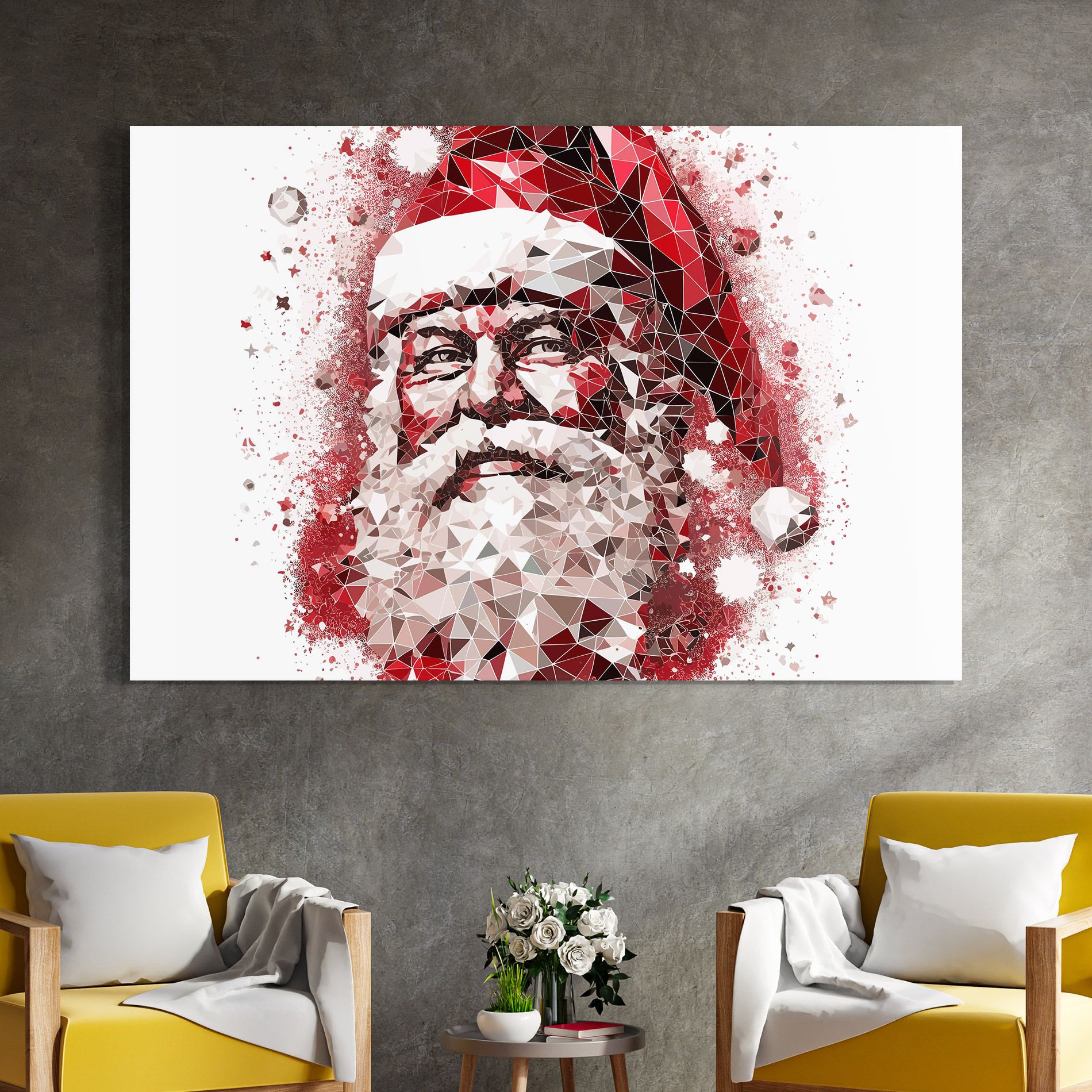 Red Santa Art mockup 4